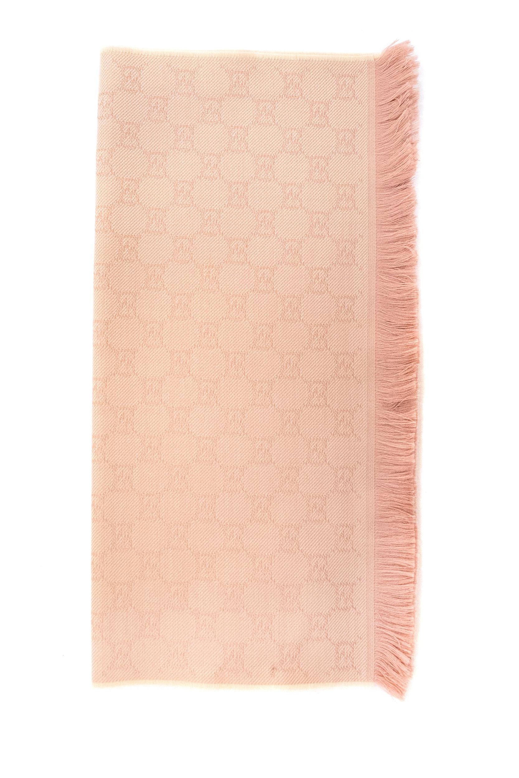 Sciarpa in lana con GG rosa<BR/> 848507 3G200 5872 GUCCI
