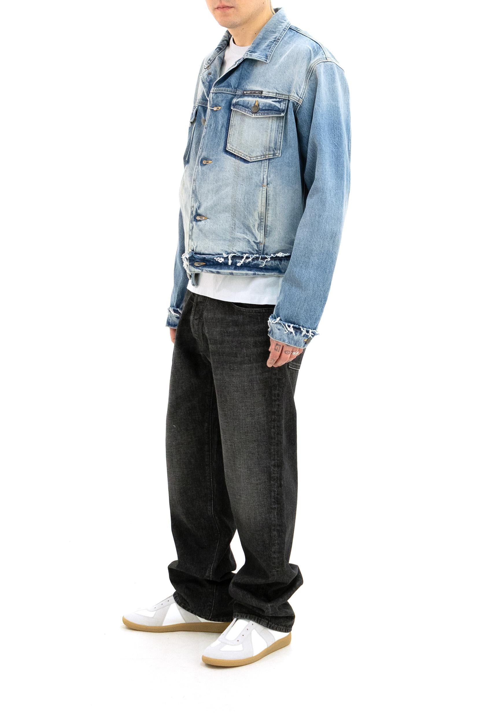 Giubbotto in denim di colore blu<BR/> S50AM0654 S30561 987 MAISON MARGIELA