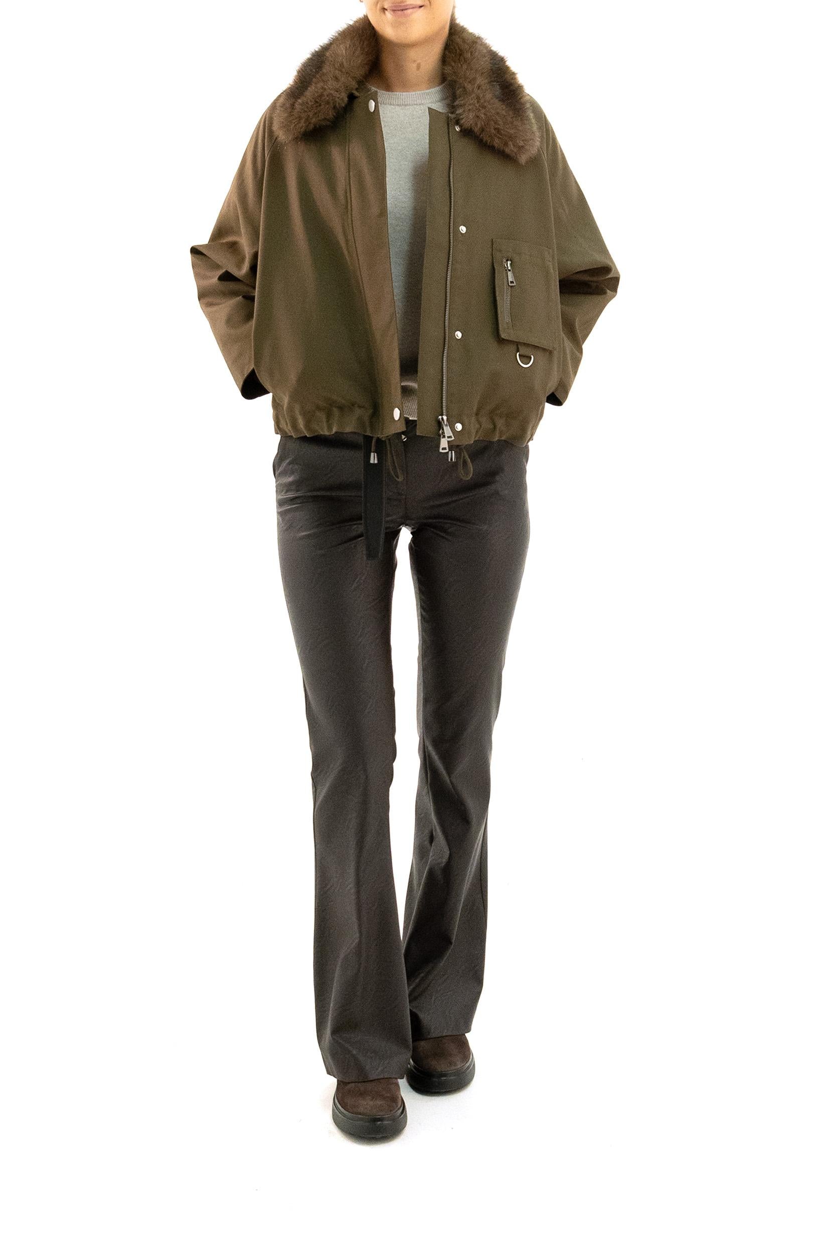 Parka<BR/> K5104 ECO MINK MILITARY VALENTINI 1972