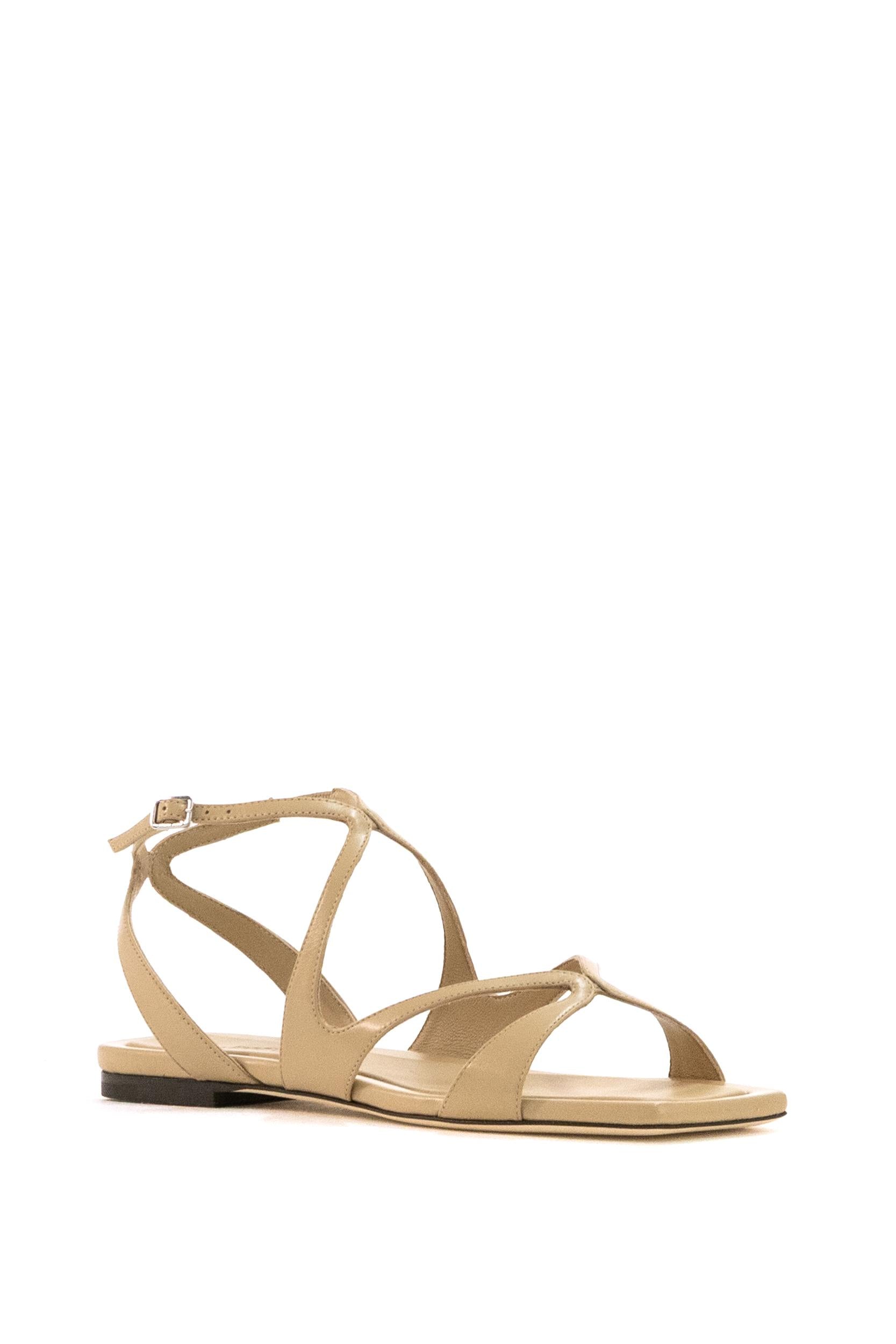 Sandali Ayla Piatti in Nappa<BR/> AYLA FLAT NAP CHAI JIMMY CHOO