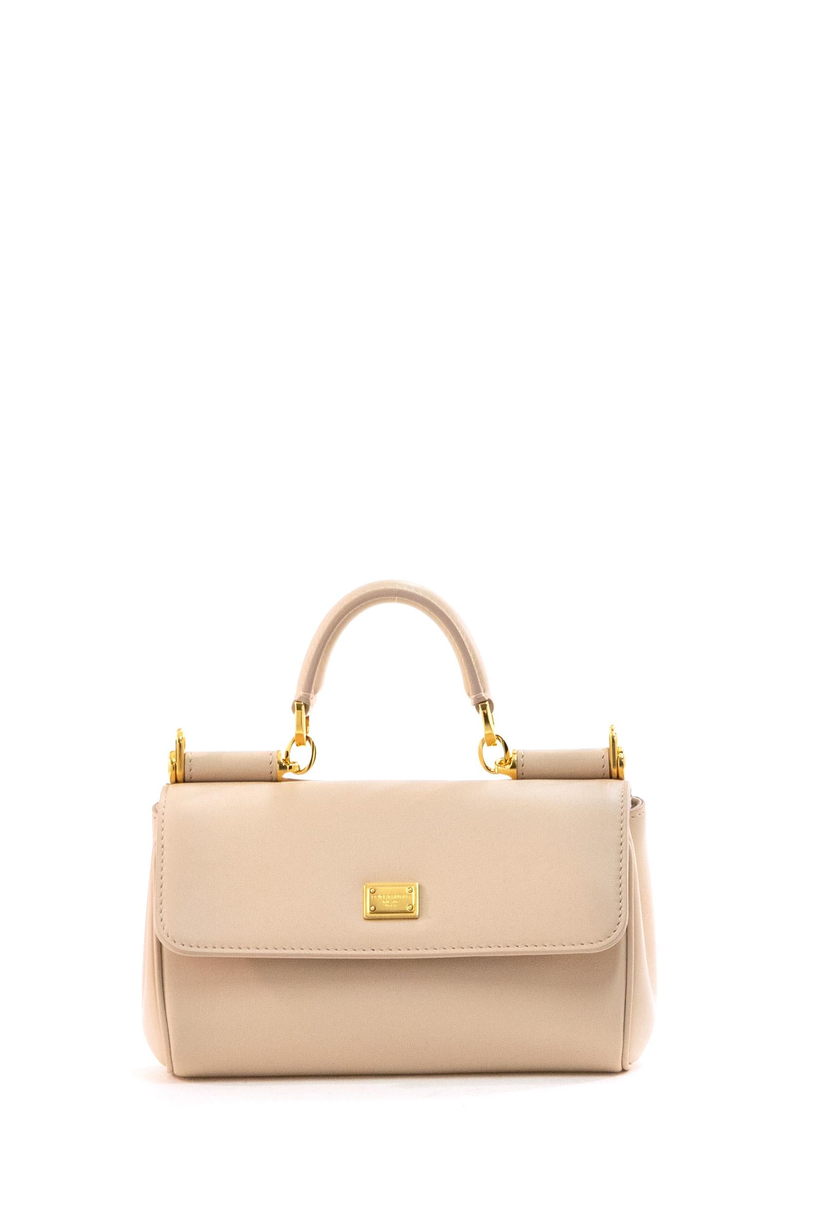 Borsa a Mano My Sicily Mini in Pelle<BR/> BB7864 B7321 80095 DOLCE & GABBANA