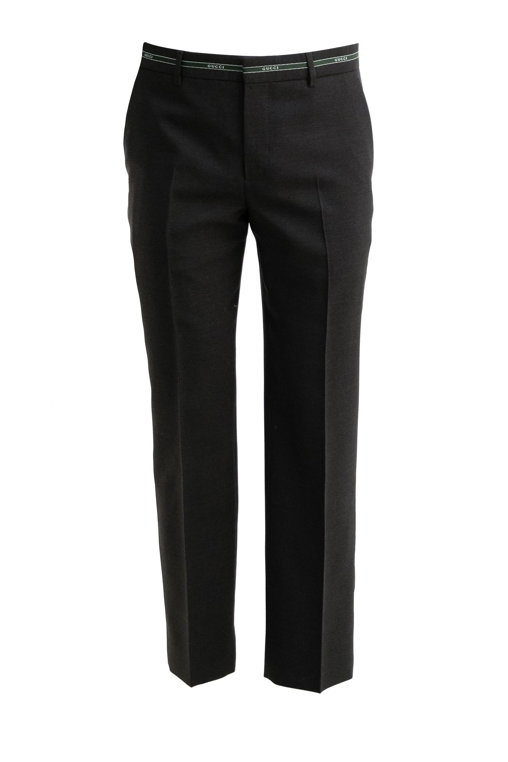 Pantaloni in Lana con Dettaglio Gucci Cimosa<BR/> 855095 ZAS68 1076 GUCCI