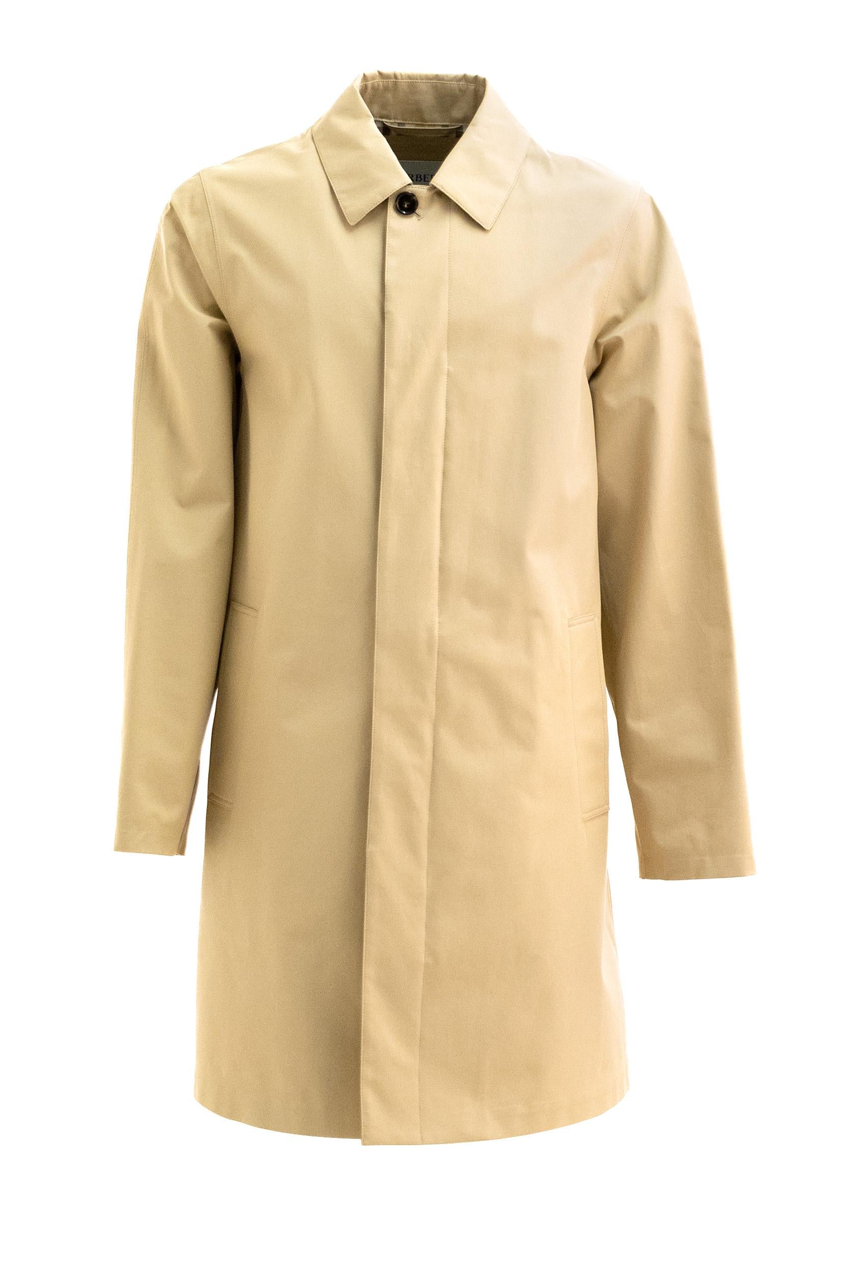 Car coat medio in gabardine color beige<BR/> 8110195 FLAX BURBERRY