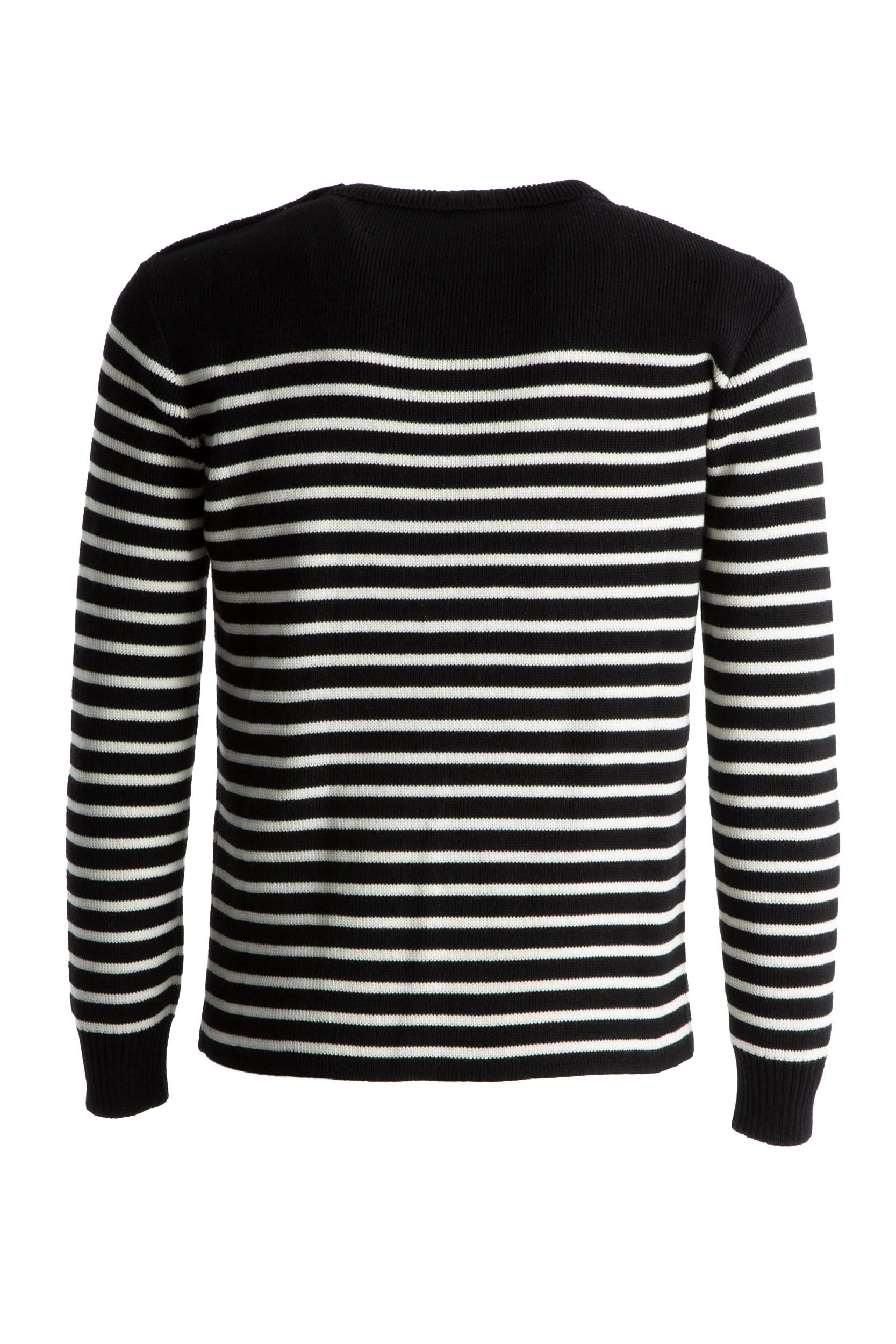 SAINT LAURENT 588063 YAFQ2 Maglione uomo a righe<BR/> 588063 YAFQ2 1095 SAINT LAURENT