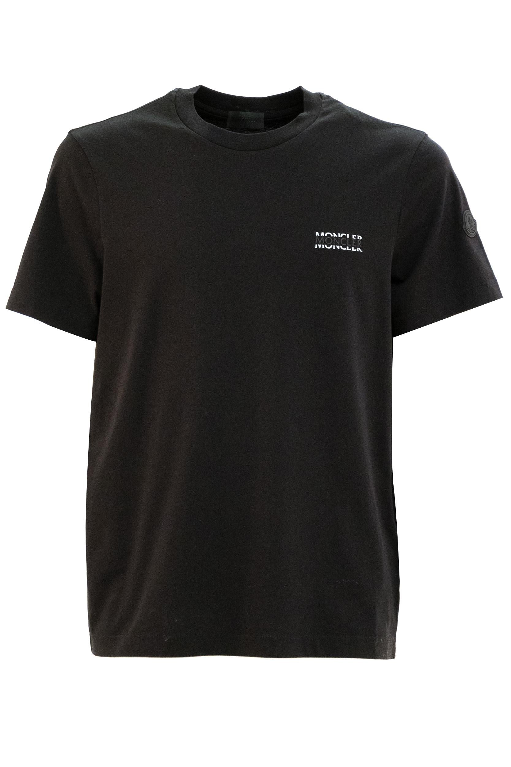 T-shirt in Jersey di Cotone<BR/> 8C000-07 89AYW 999 MONCLER