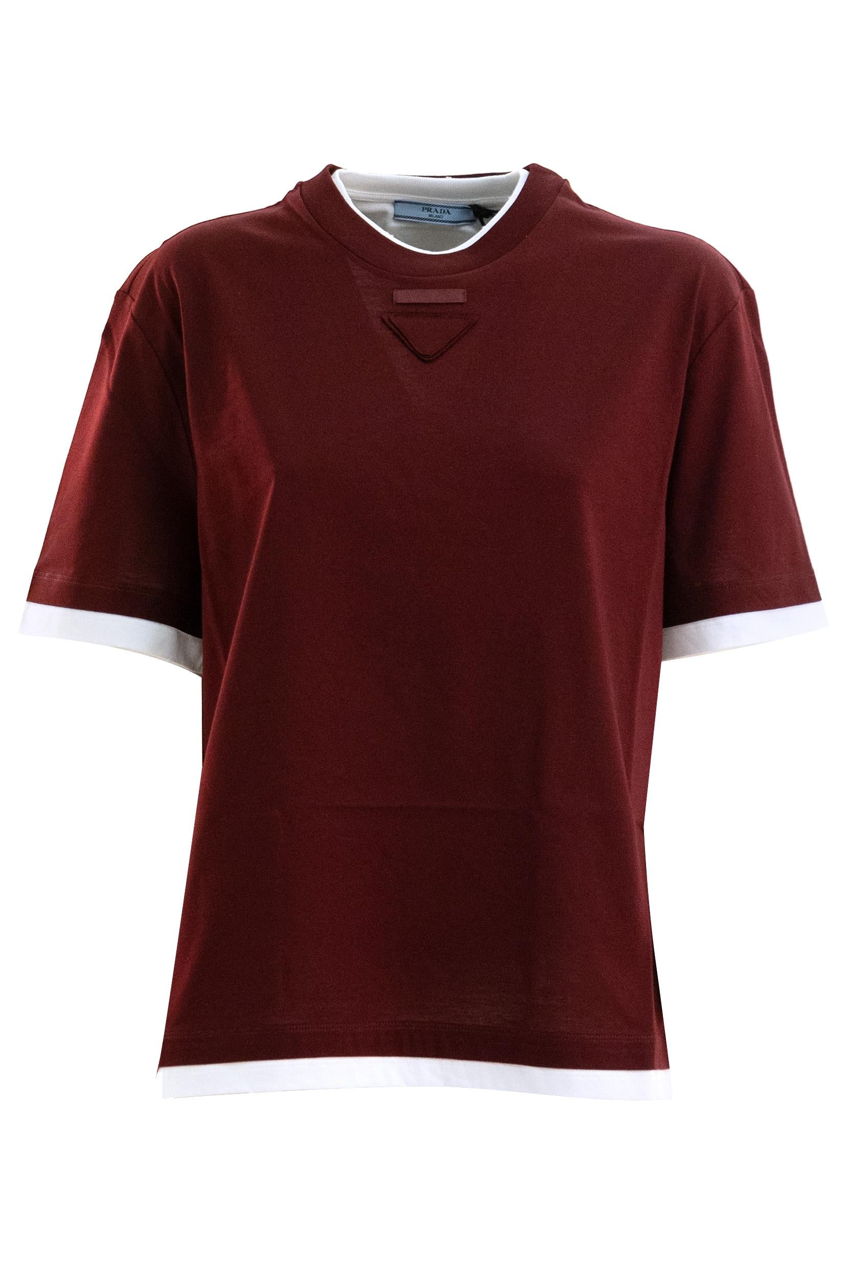 T-shirt in jersey di cotone 3547B S AAO 15ZG F0399 PRADA