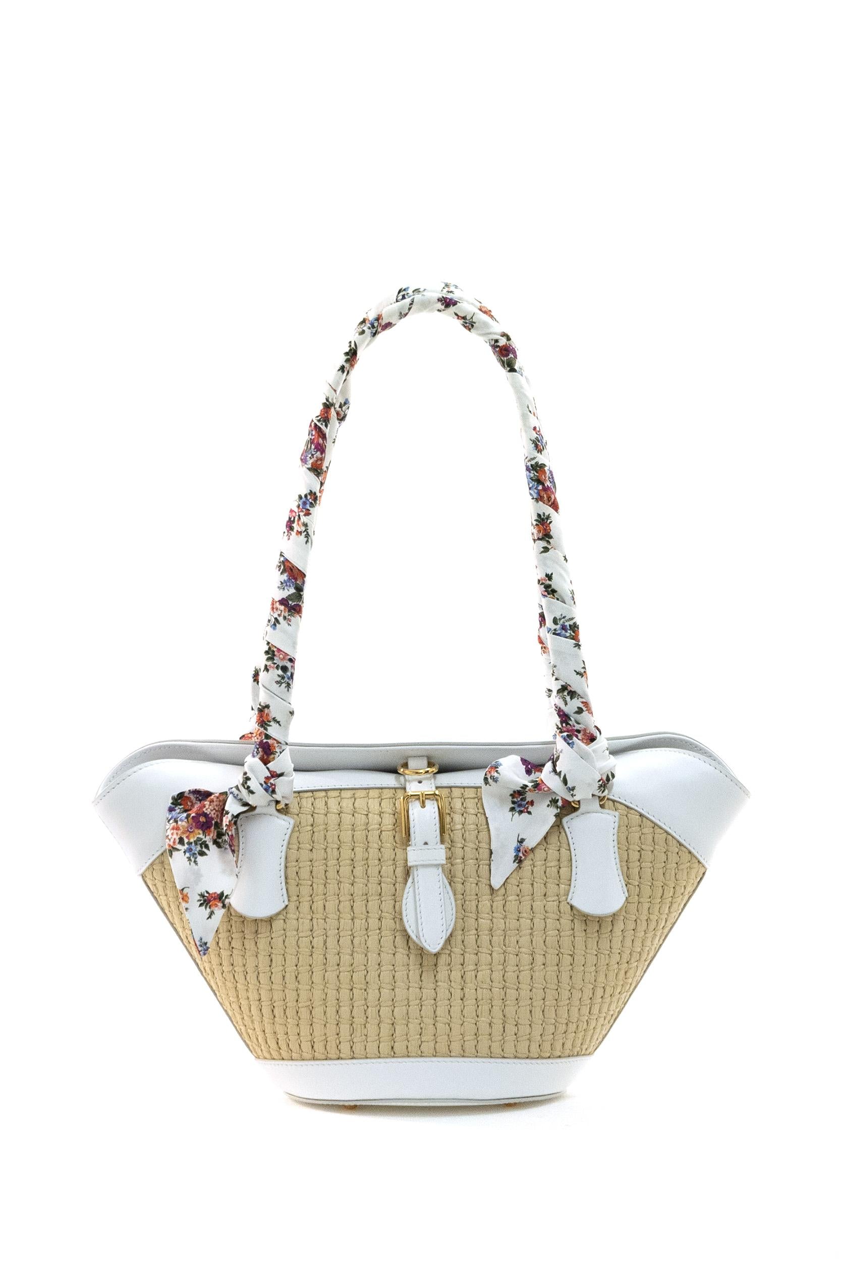 Borsa Coffa Capri in Rafia<BR/> BB7815 A0067 89343 DOLCE & GABBANA