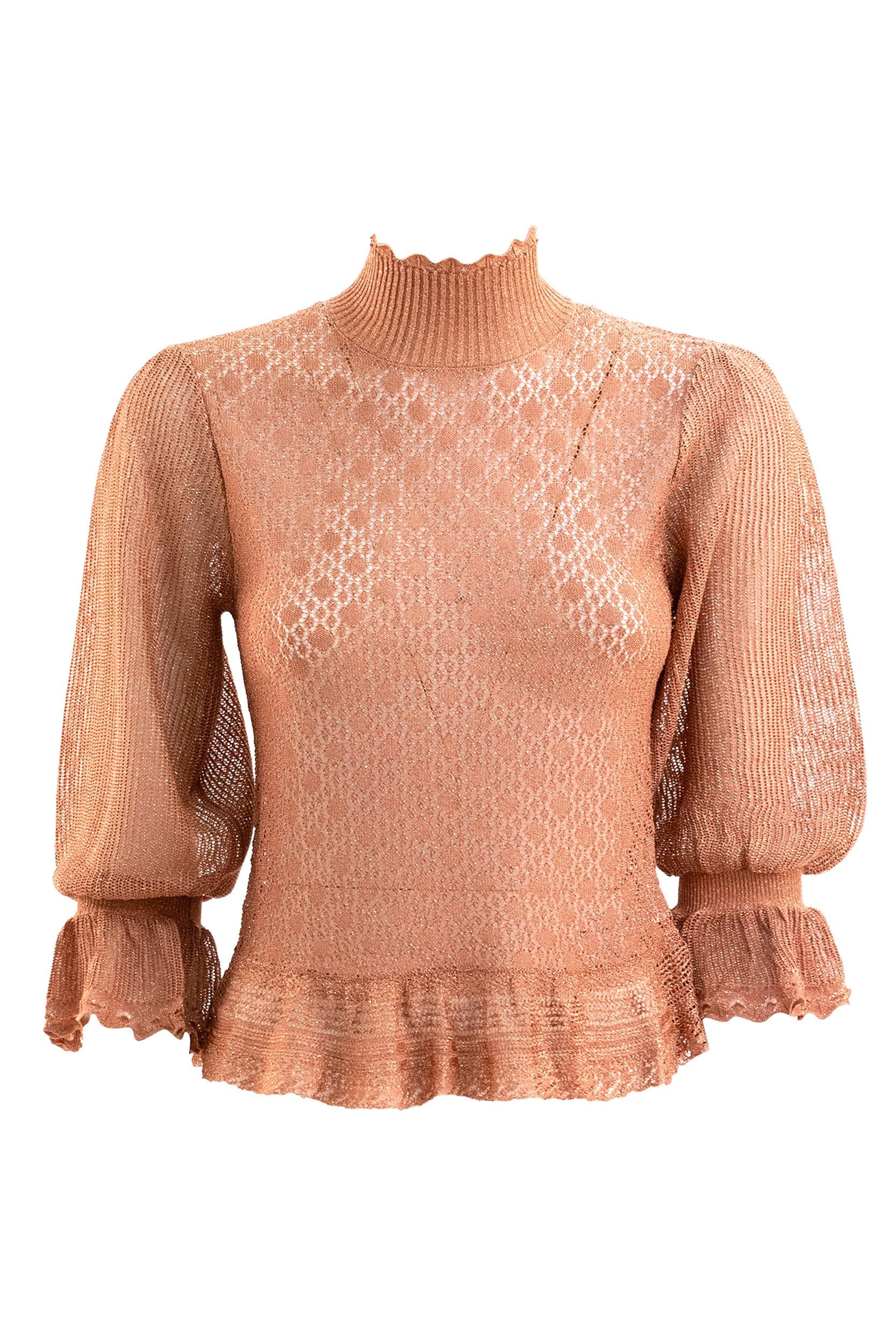 Pullover in maglia di lurex color rosa<BR/> 26SMP13620 6T2 CHLOE'