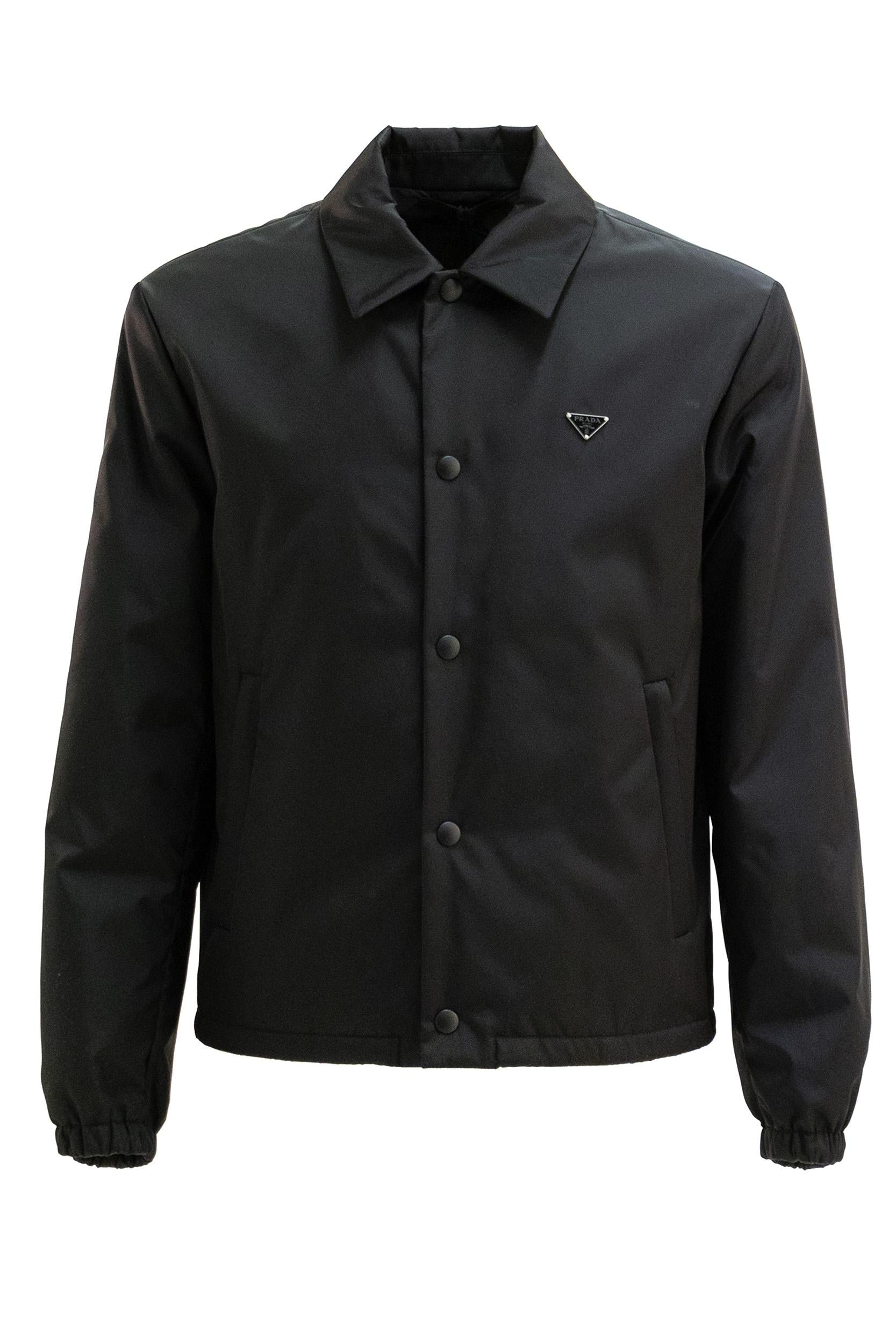 Giubbotto imbottito in Re-Nylon di colore nero<BR/> SGD110 S OOO 1WQ8 F0002 PRADA