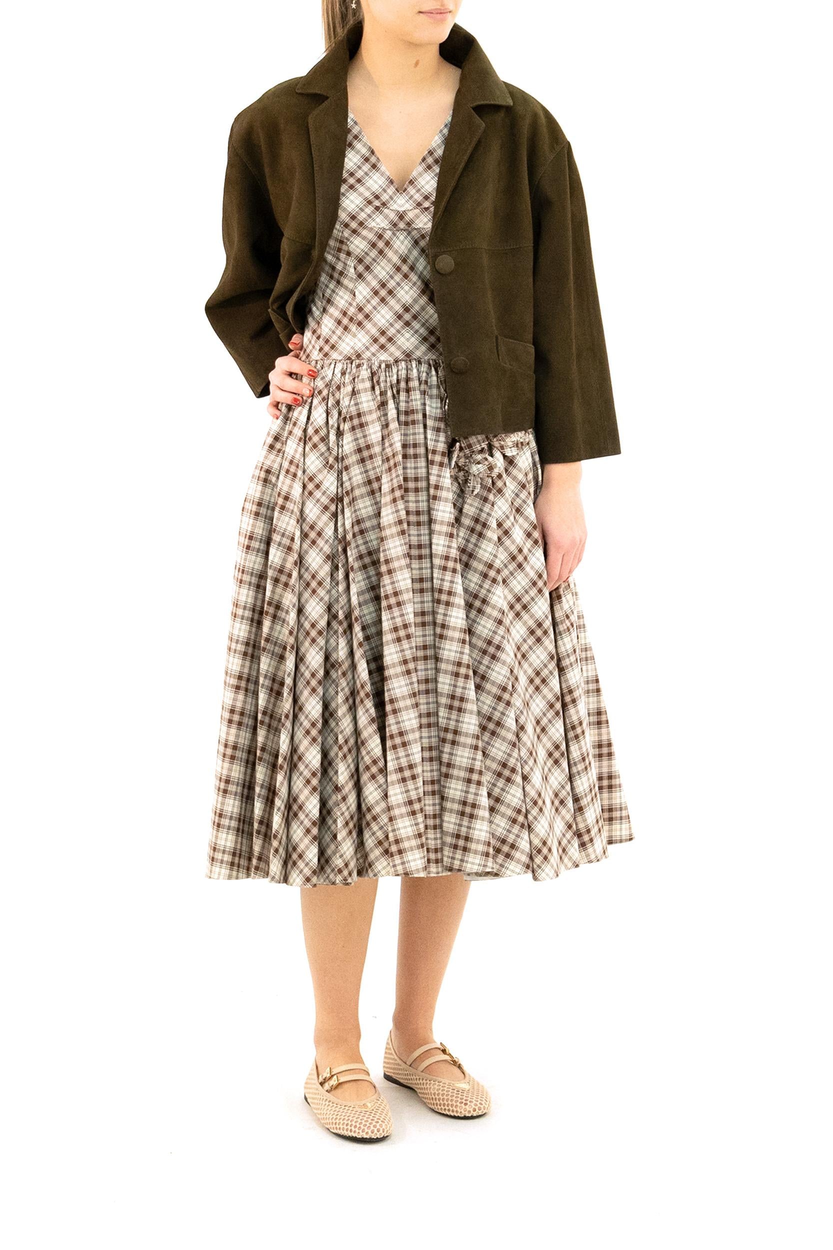 Giacca in suede di colore marrone<BR/> 55861 S OOO 180Y F0334 PRADA