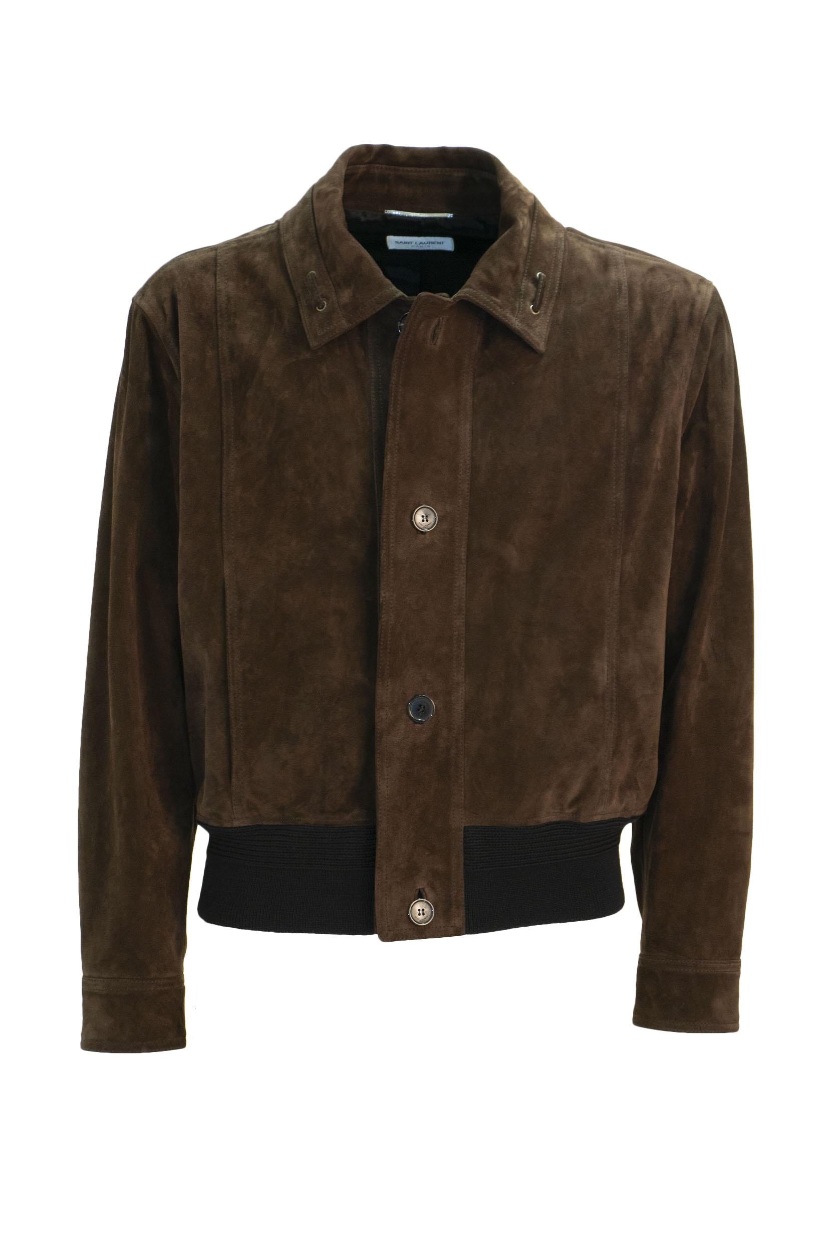 SAINT LAURENT 704191 YC2AY Giacca in suede<BR/> 704191 YC2AY 2372 SAINT LAURENT