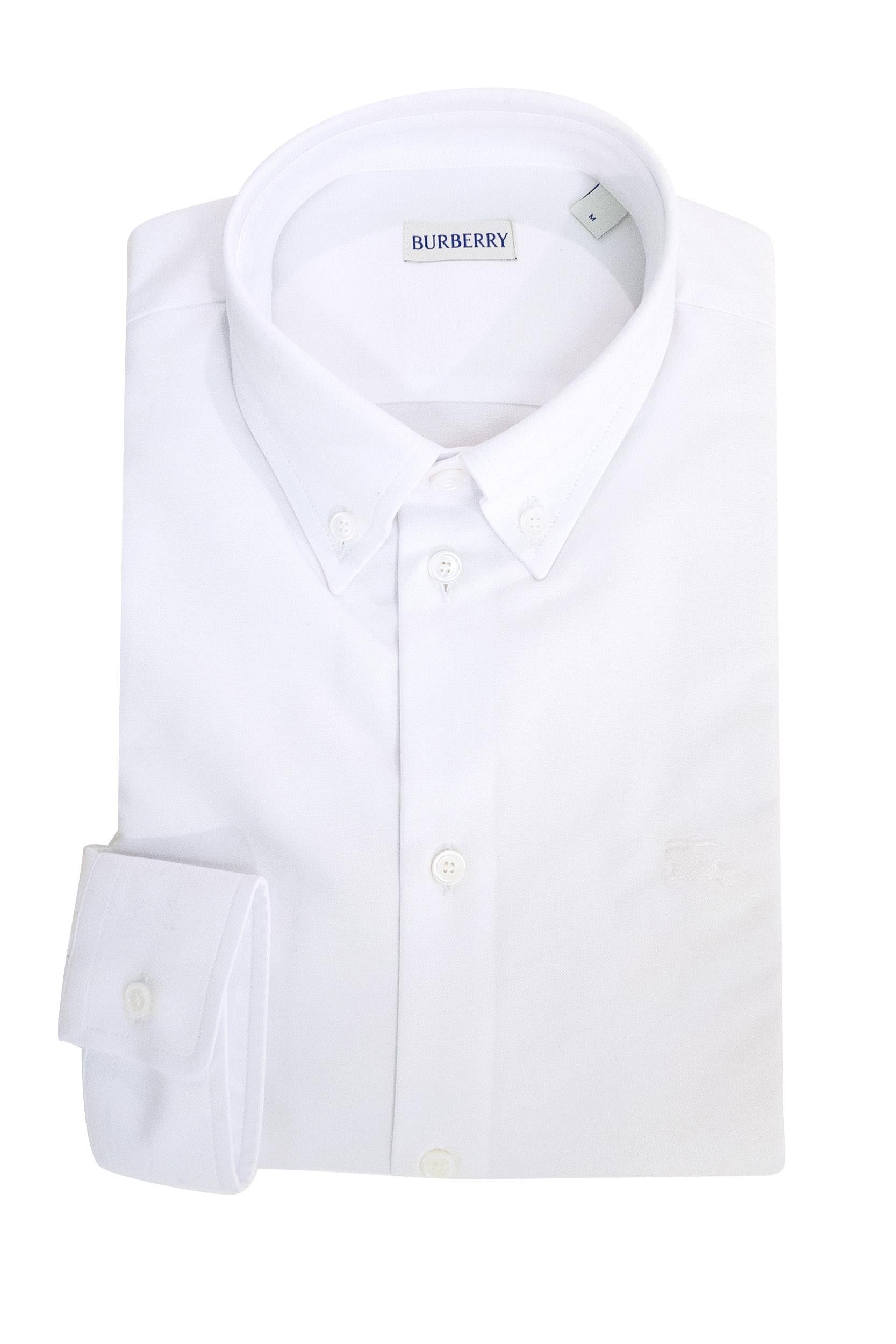 Camicia Oxford in Cotone<BR/> 8121996 WHITE BURBERRY