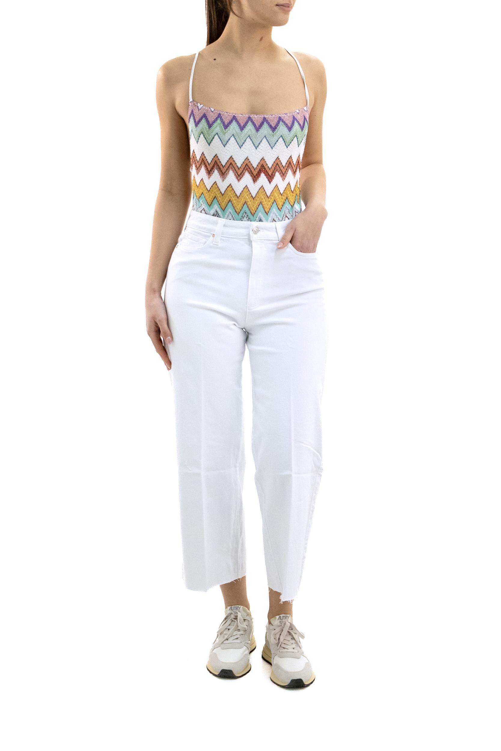 Costume Intero in Viscosa Lamé multicolore bianco<BR/> MC25SP01-BR014K SM9X5 MISSONI