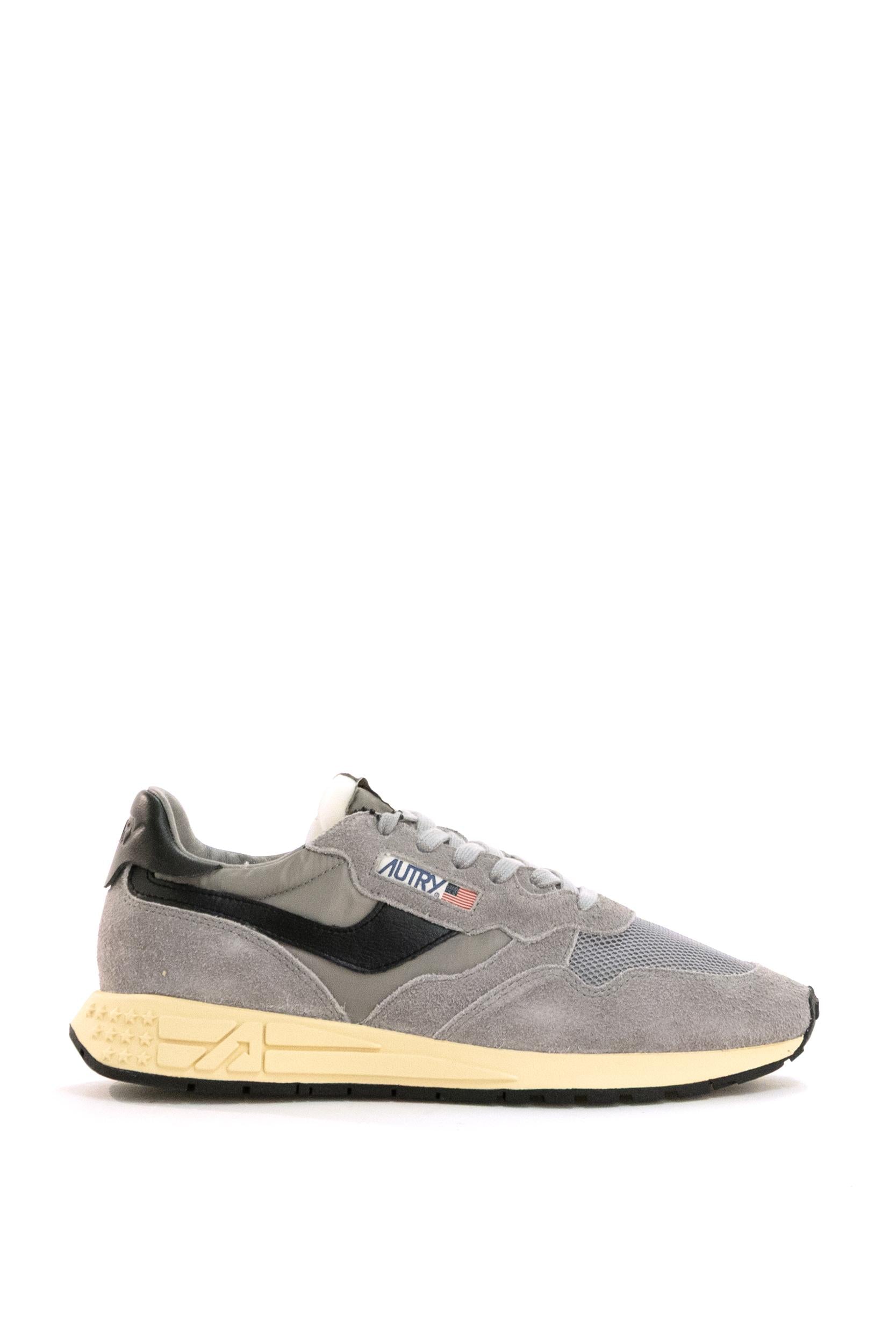 Sneakers Reelwind in nylon e suede di colore grigio<BR/> WWLM UT53 PLUMBEO/BLK AUTRY