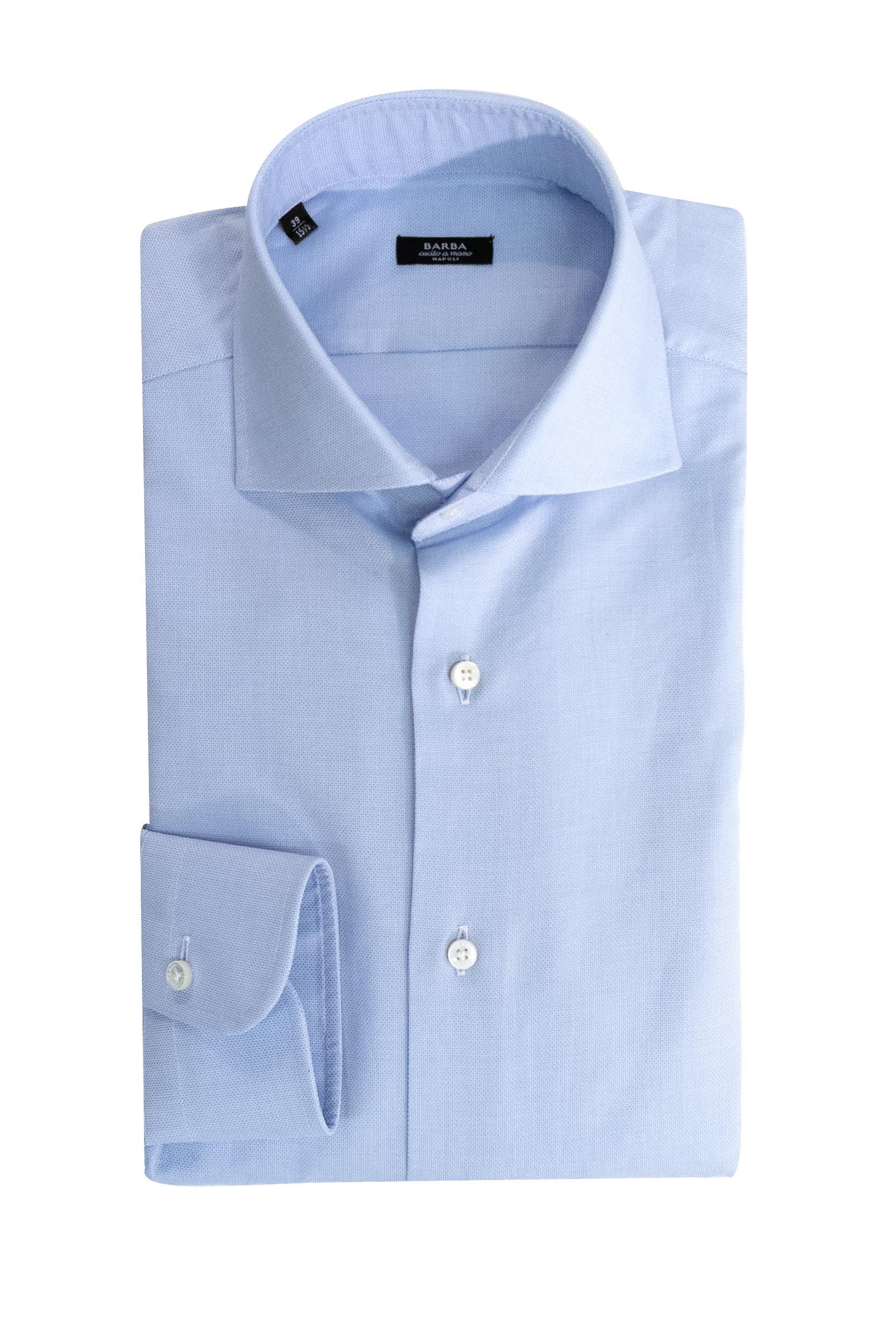 Camicia in cotone di colore azzurro <BR/> I1U13P0154006.U 0002 BARBA