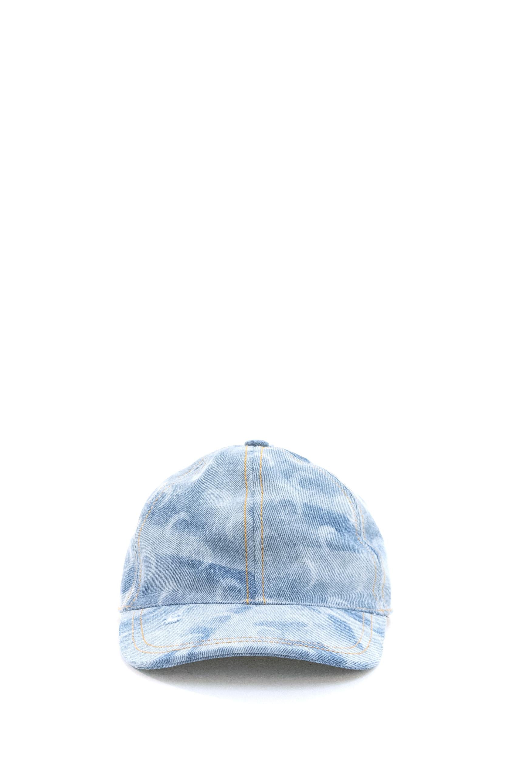 Cappello baseball in denim azzurro con stampa Moon<BR/> UHG048A CDEN0011 BL05 MARINE SERRE