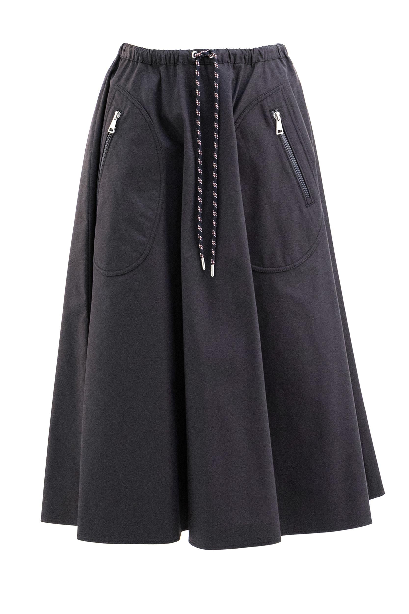 Gonna Midi in Cotone e Nylon<BR/> 2D000-13 54ARP 742 MONCLER