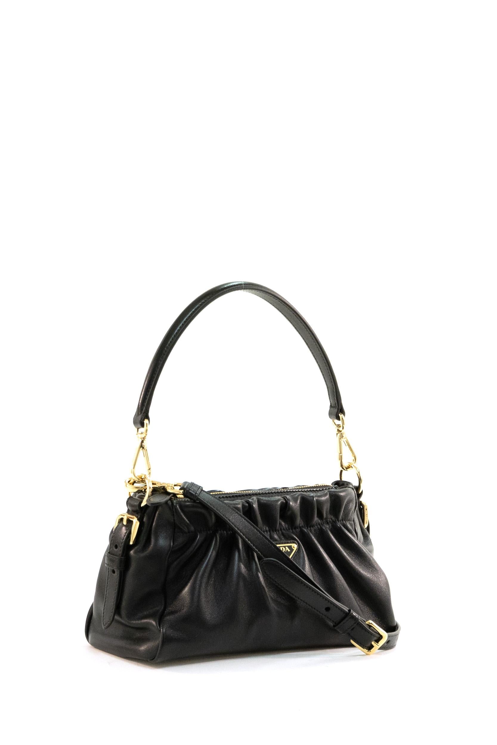 Borsa a Mano in Nappa<BR/> 1BC270 2DX8 F0002 PRADA