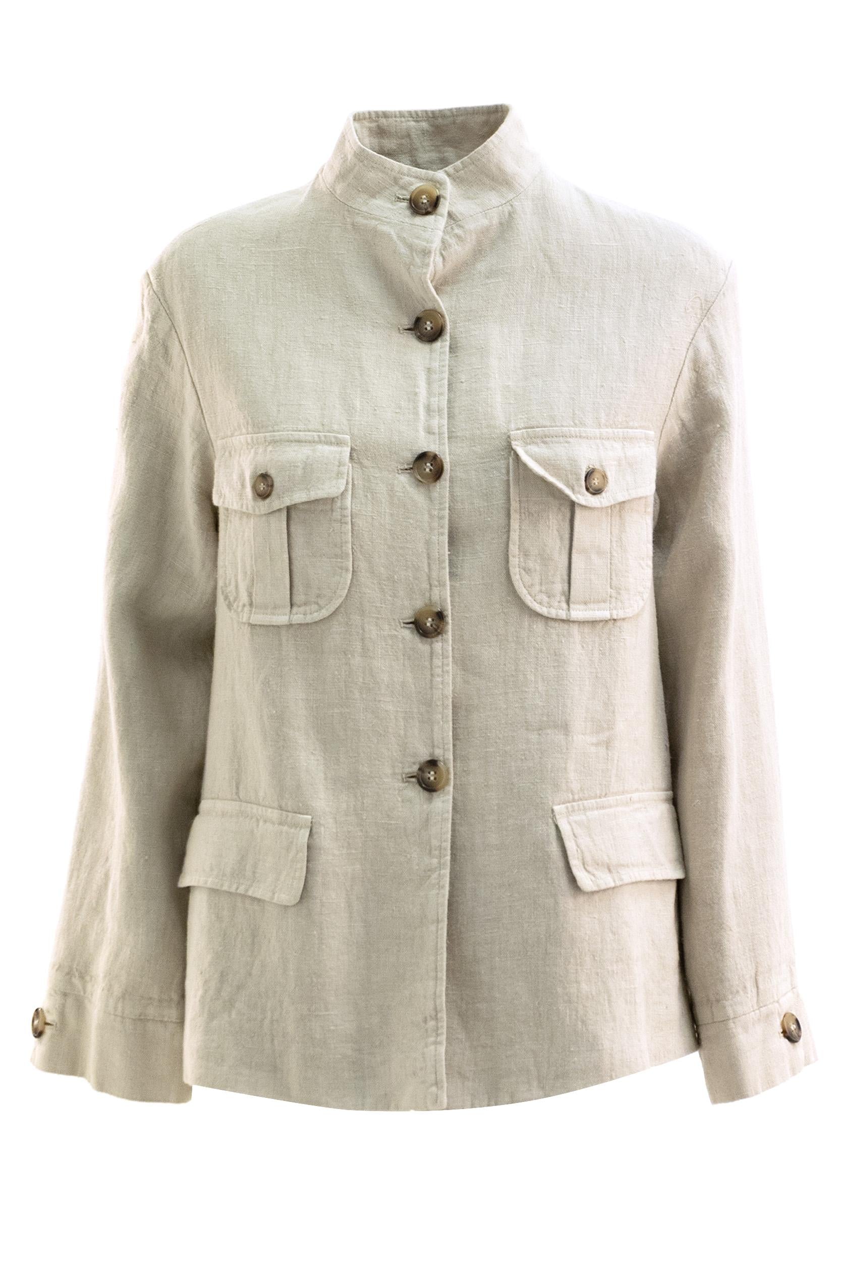 Giacca in lino di colore beige<BR/> KB085DT4502 140 KILTIE