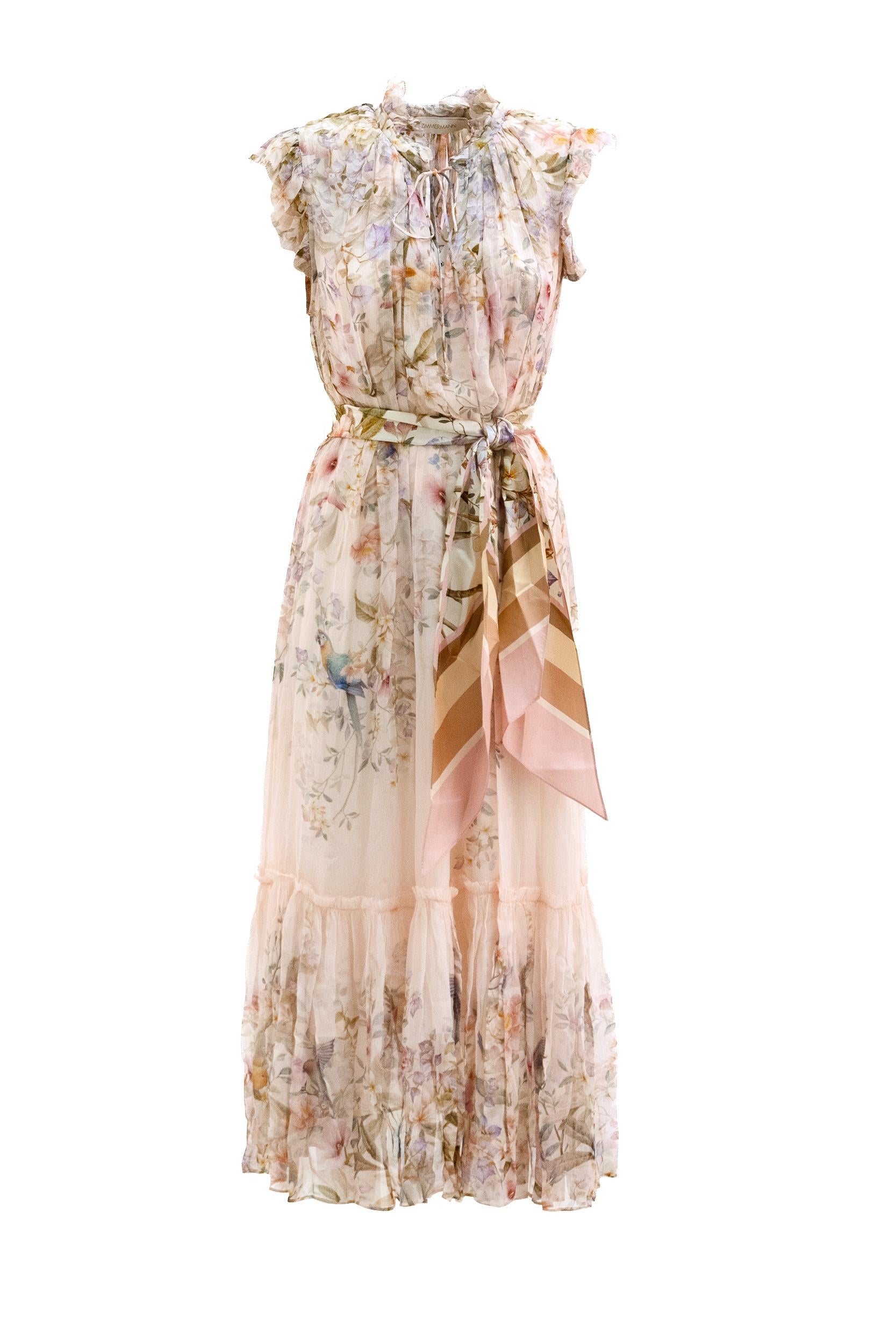 Abito Fluido Rebellion<BR/> 7280DC261 CREAM ZIMMERMANN