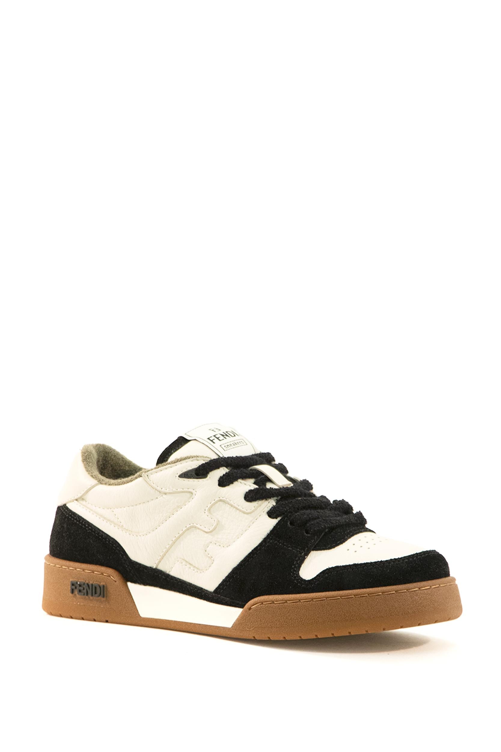 Sneakers Fendi Match low-top in pelle liscia color bianco 8E8252 AHH2 F1FZB FENDI
