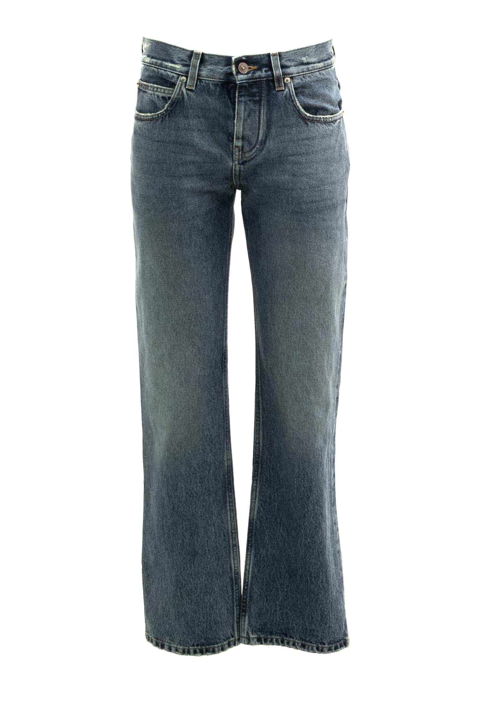 Jeans Regular in Denim di Cotone<BR/> 872170 TUW58 4129 BALENCIAGA