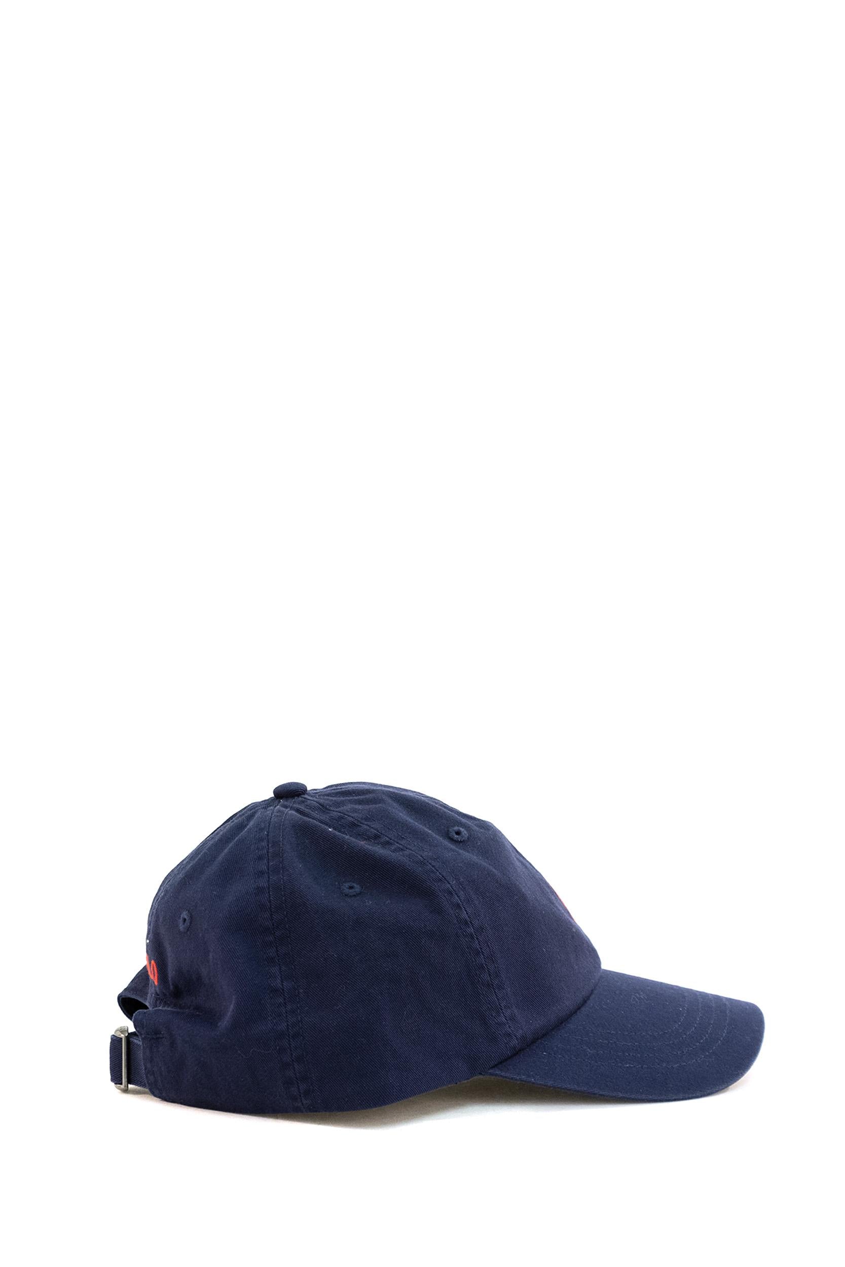 Cappello da Baseball in Chino di Cotone<BR/> 710548524014 NAVY/RED POLO RALPH LAUREN