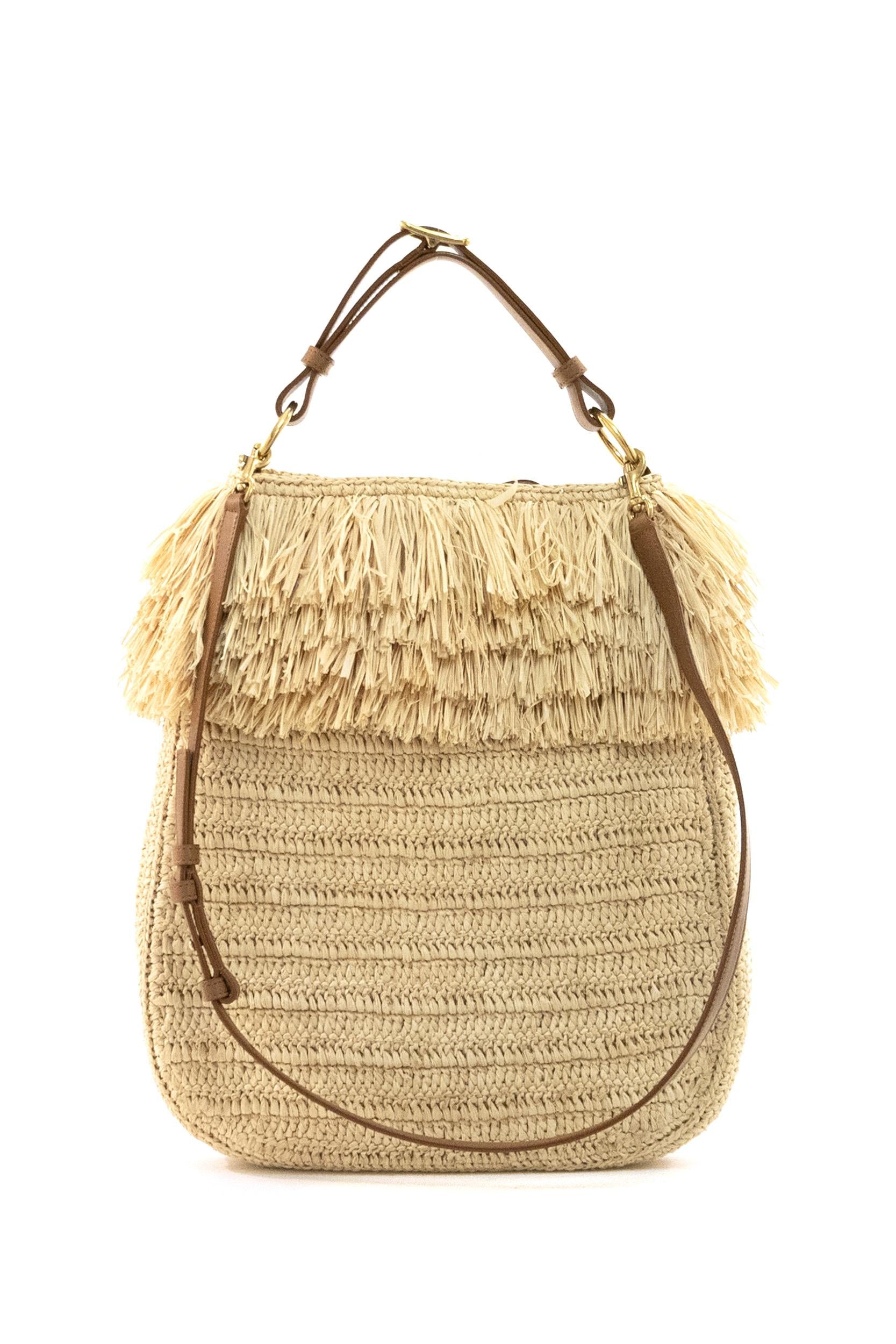Borsa a Tracolla Roady in Rafia<BR/> 862920 GAAGC 2791 SAINT LAURENT