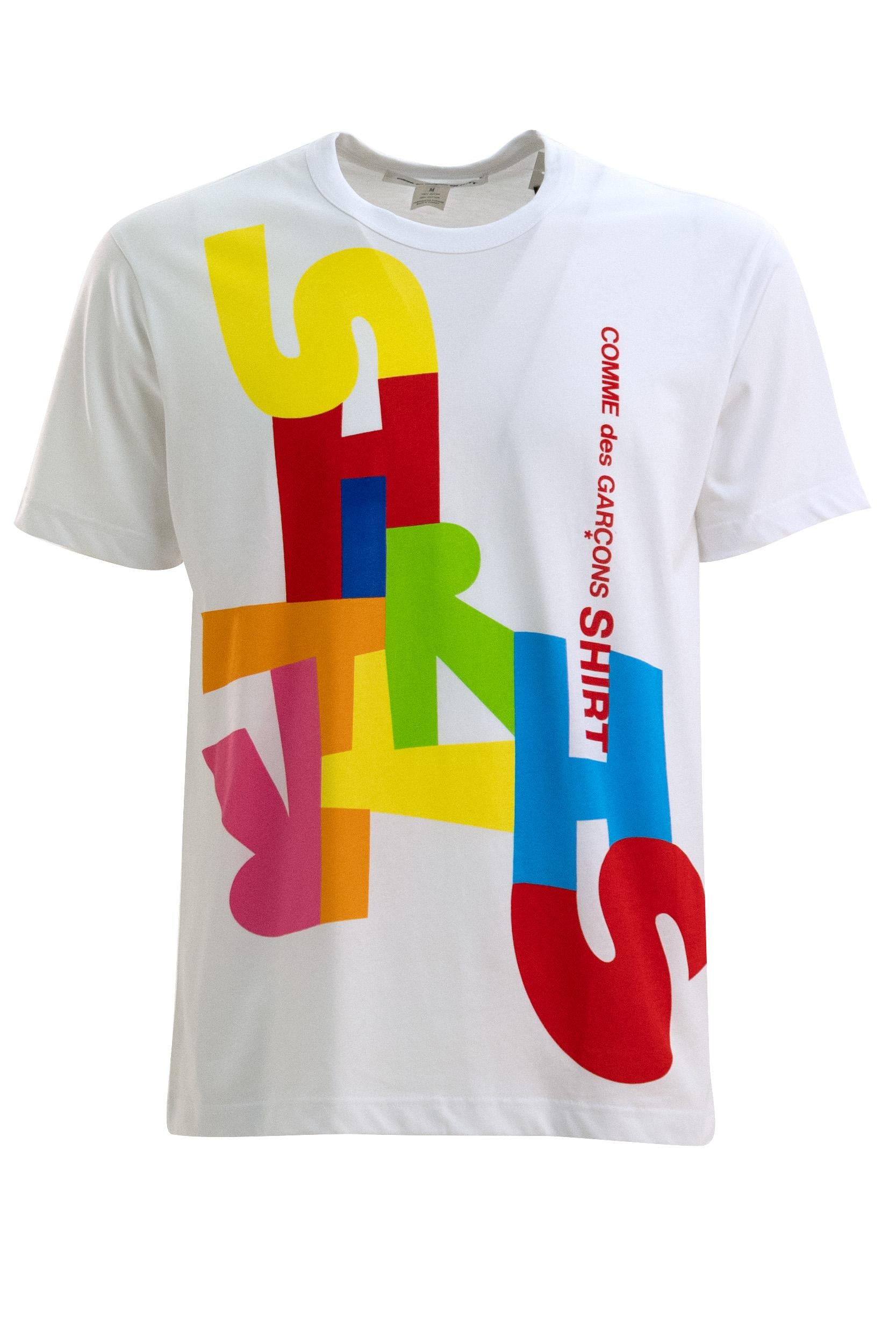 T-shirt Cotone Bianco<BR/> FP-T004 2 CDG SHIRT