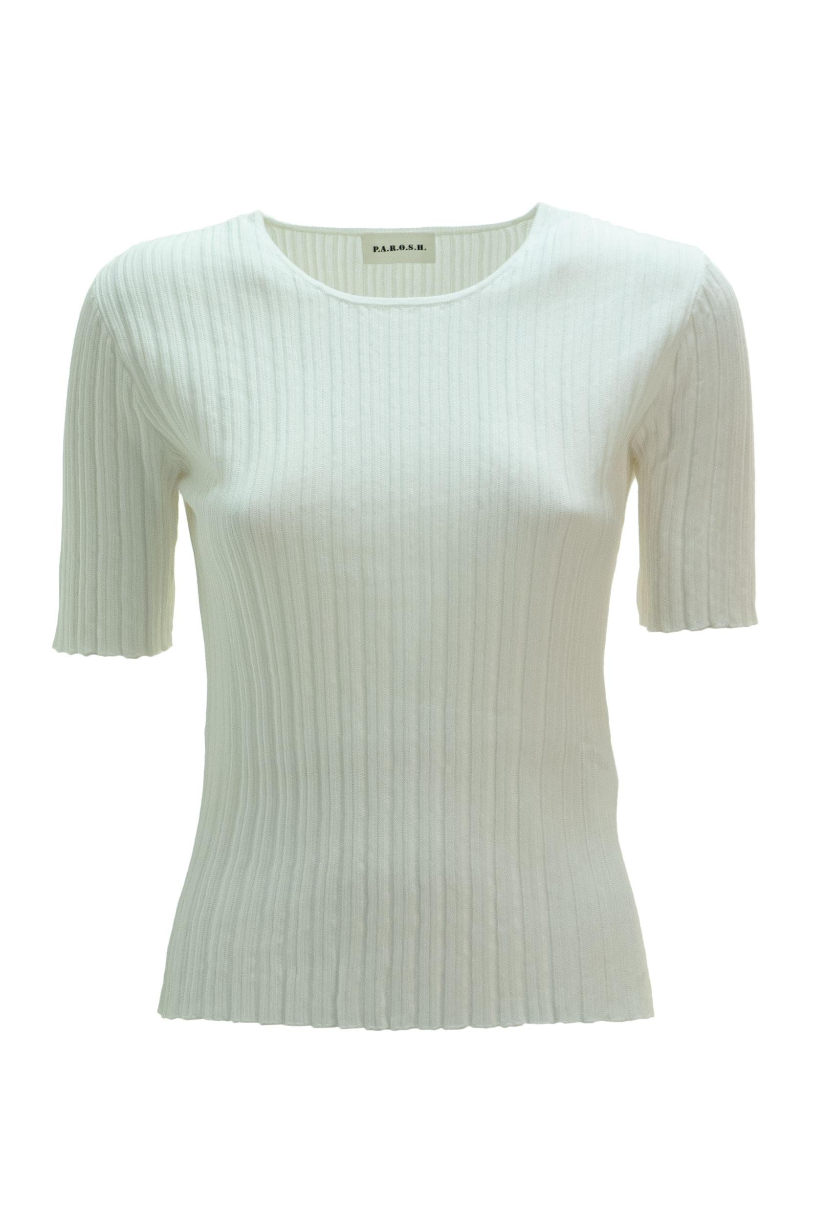P.A.R.O.S.H. T-shirt manica corta<BR/> CANNELLA D540632 002 P.A.R.O.S.H.