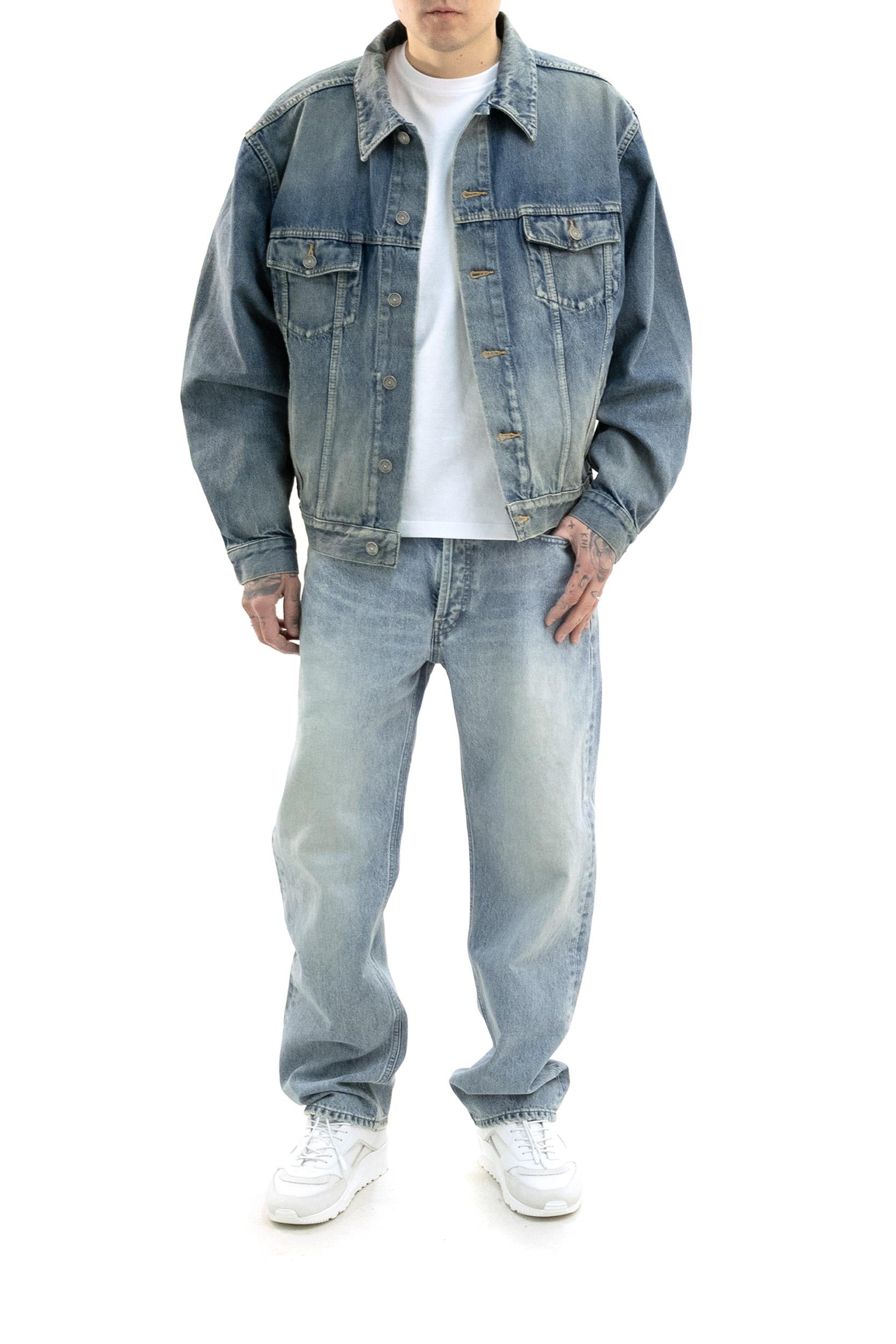 Giacca Trucker in Denim di Cotone<BR/> 859157 Y11CA 4939 SAINT LAURENT