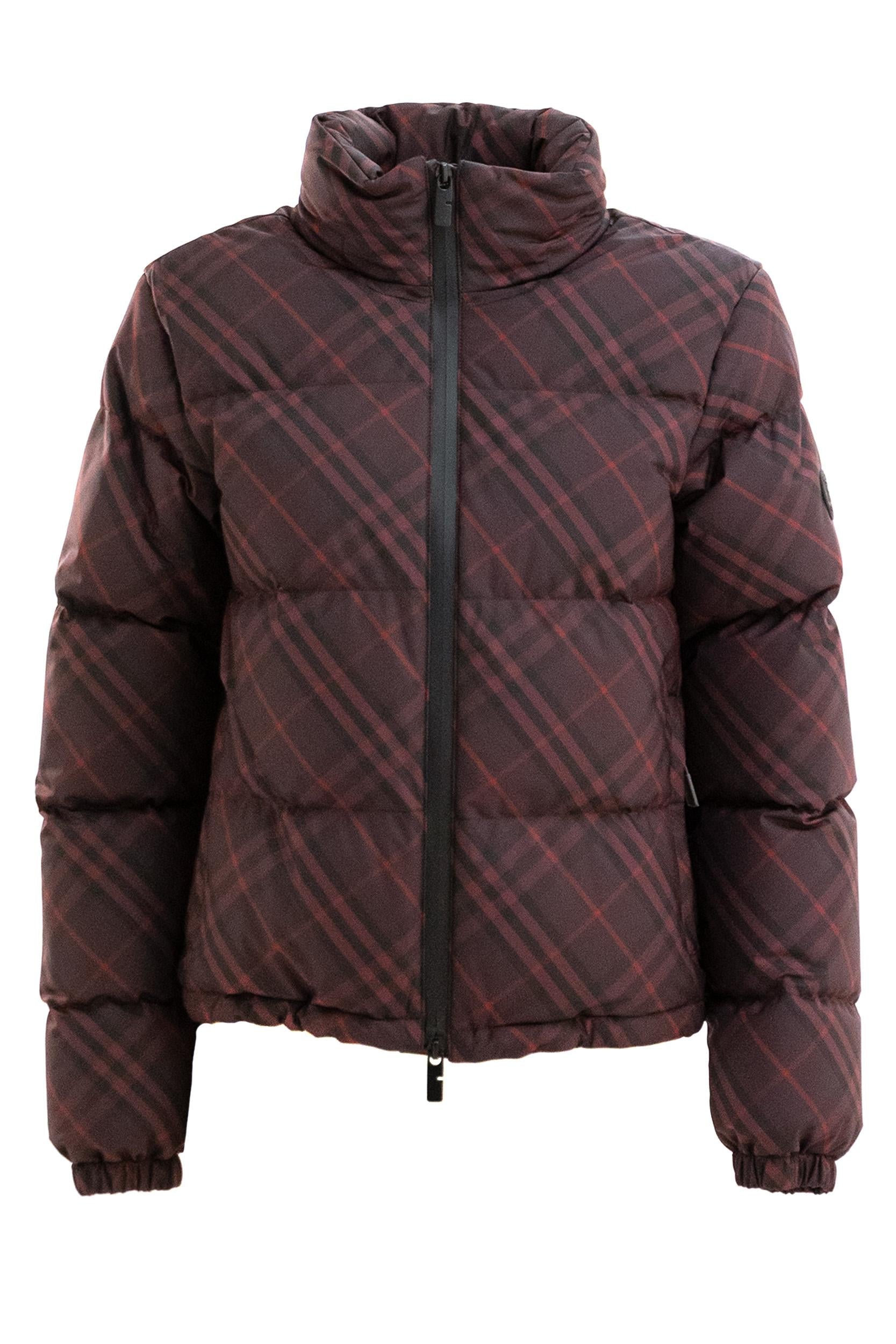 Piumino Ambleside Check color bordeaux<BR/> 8115472 WINE CHECK BURBERRY