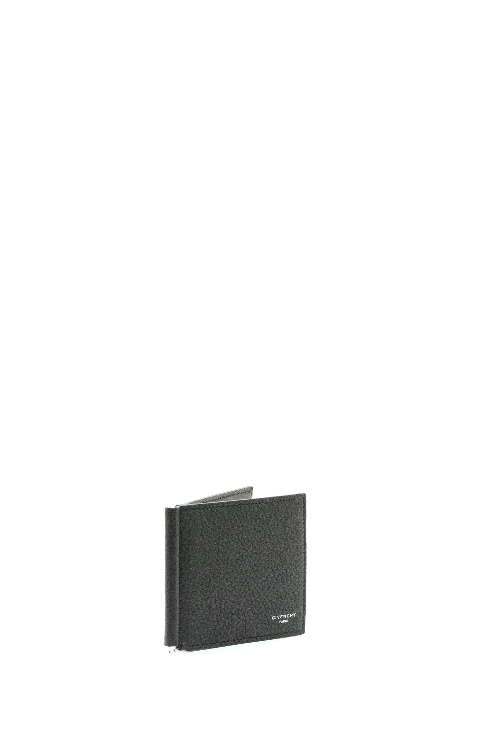 Portafoglio in pelle martellata di colore nero<BR/> BK60GQK213 001 GIVENCHY