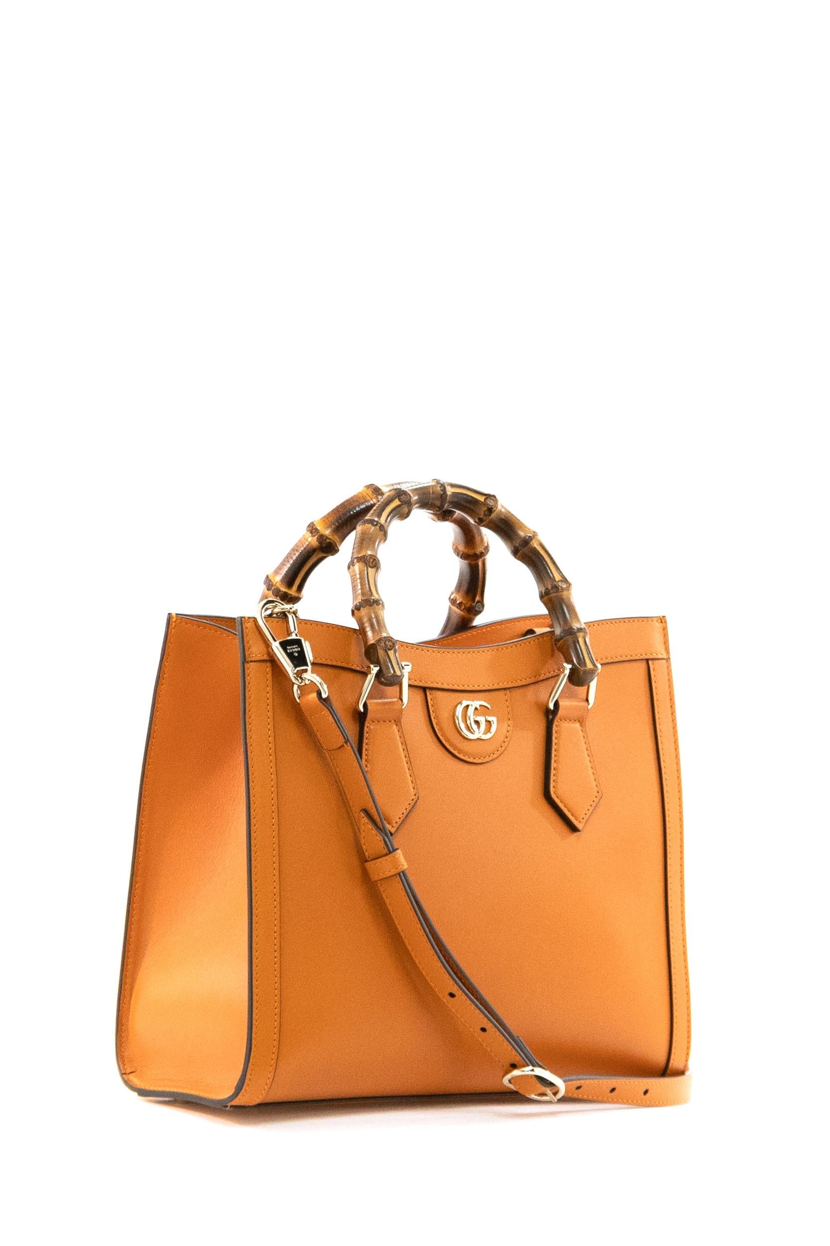 Borsa shopping Gucci Diana in pelle di colore arancione<BR/> 853226 AAEDB 7626 GUCCI