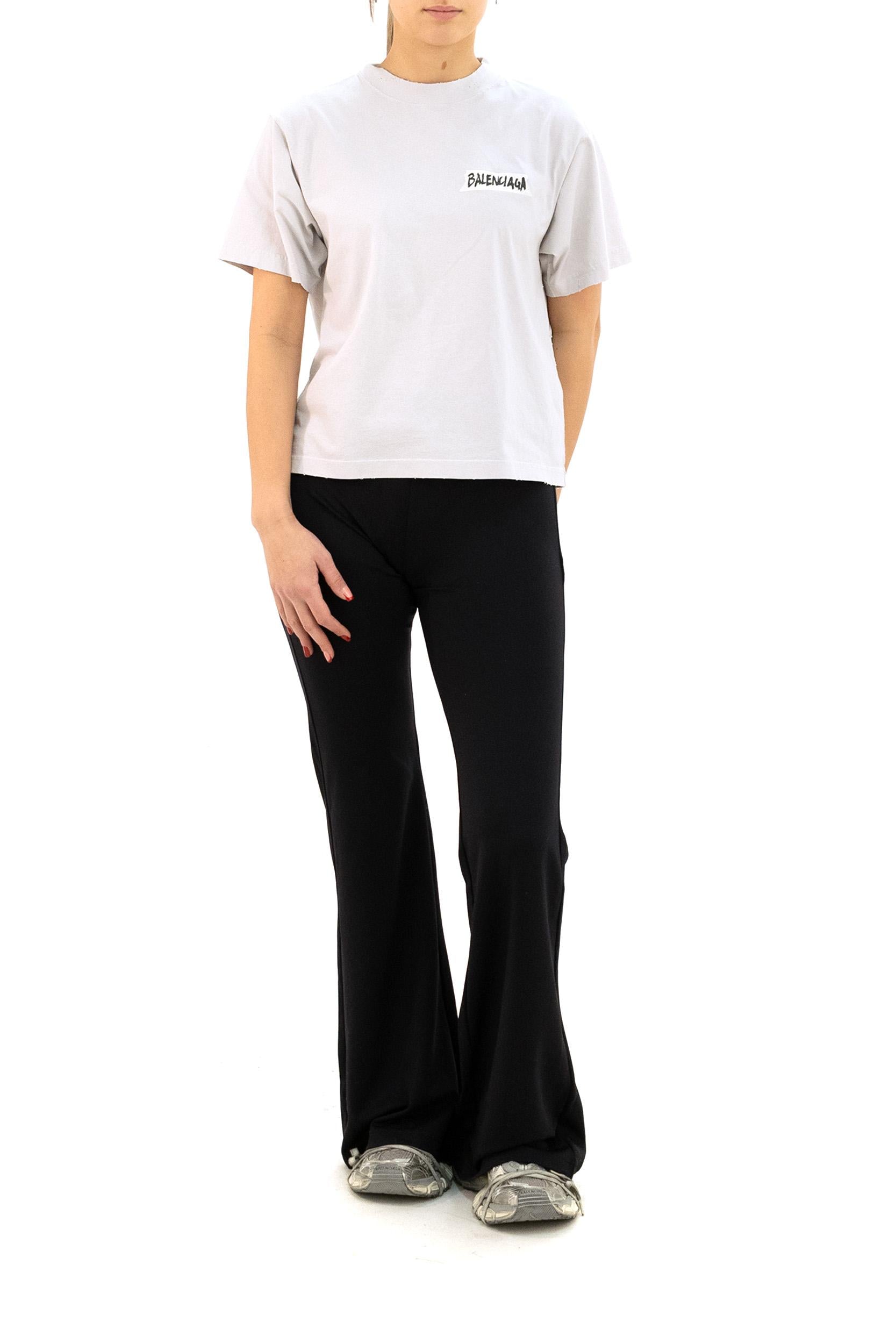 T-Shirt Masking Tape in jersey dry color bianco sporco<BR/> 850990 TTVL6 9012 BALENCIAGA