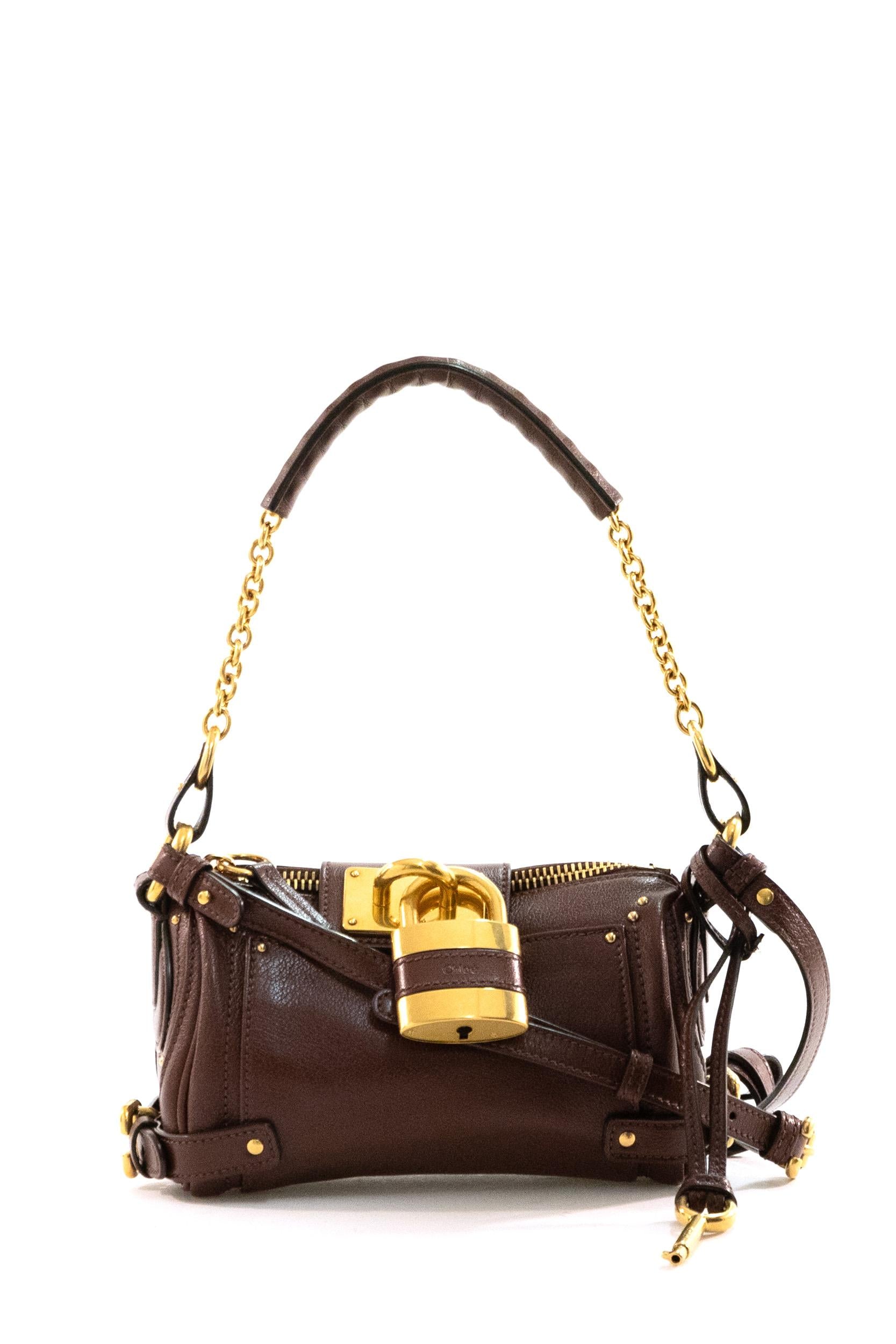 Borsa Paddington small in pelle granata color bordeaux<BR/> 25WS803P75 27M CHLOE'
