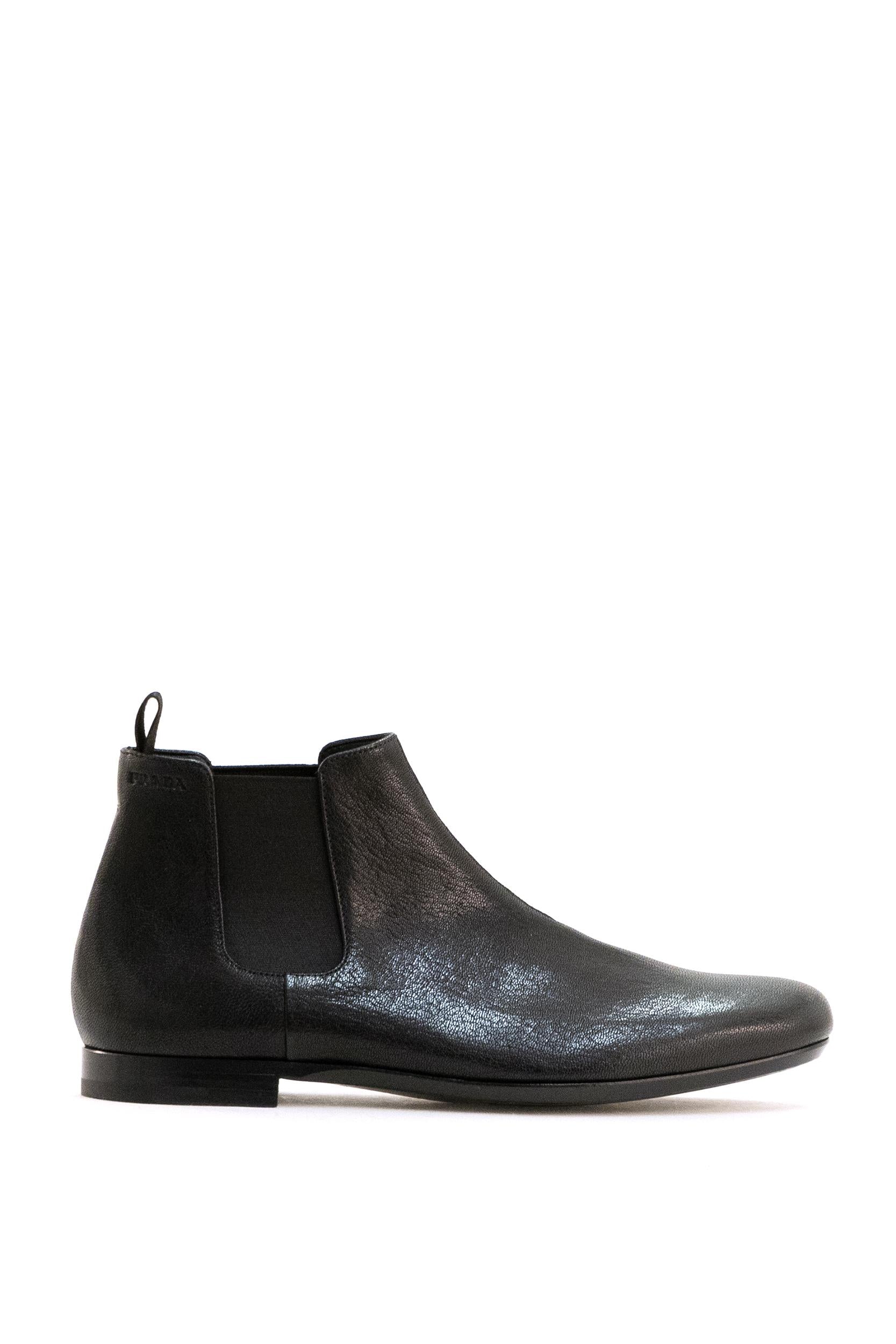 Chelsea Boots in pelle di colore nero<BR/> 2TF036 F X000 3ACM F0002 PRADA