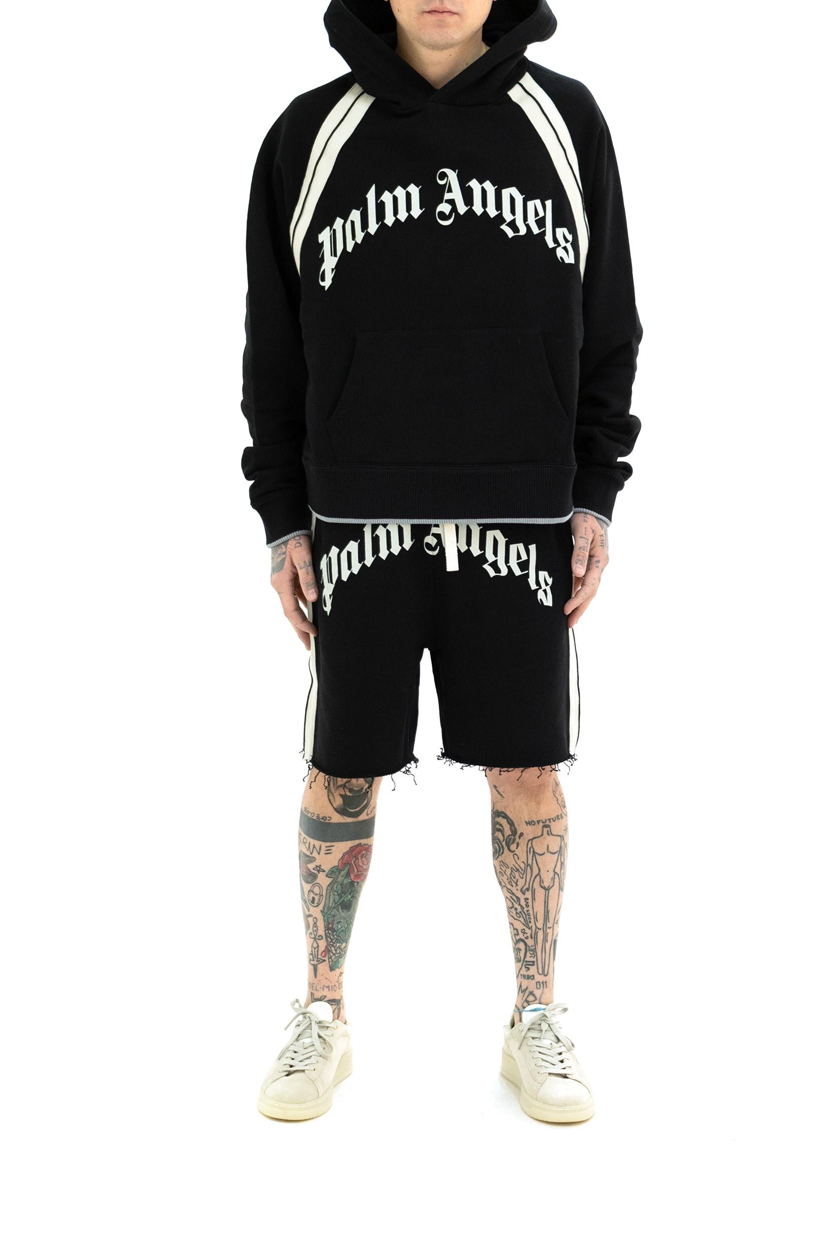 Shorts in felpa di ctone con logo PMCI02DS26FLE001 1003 PALM ANGELS