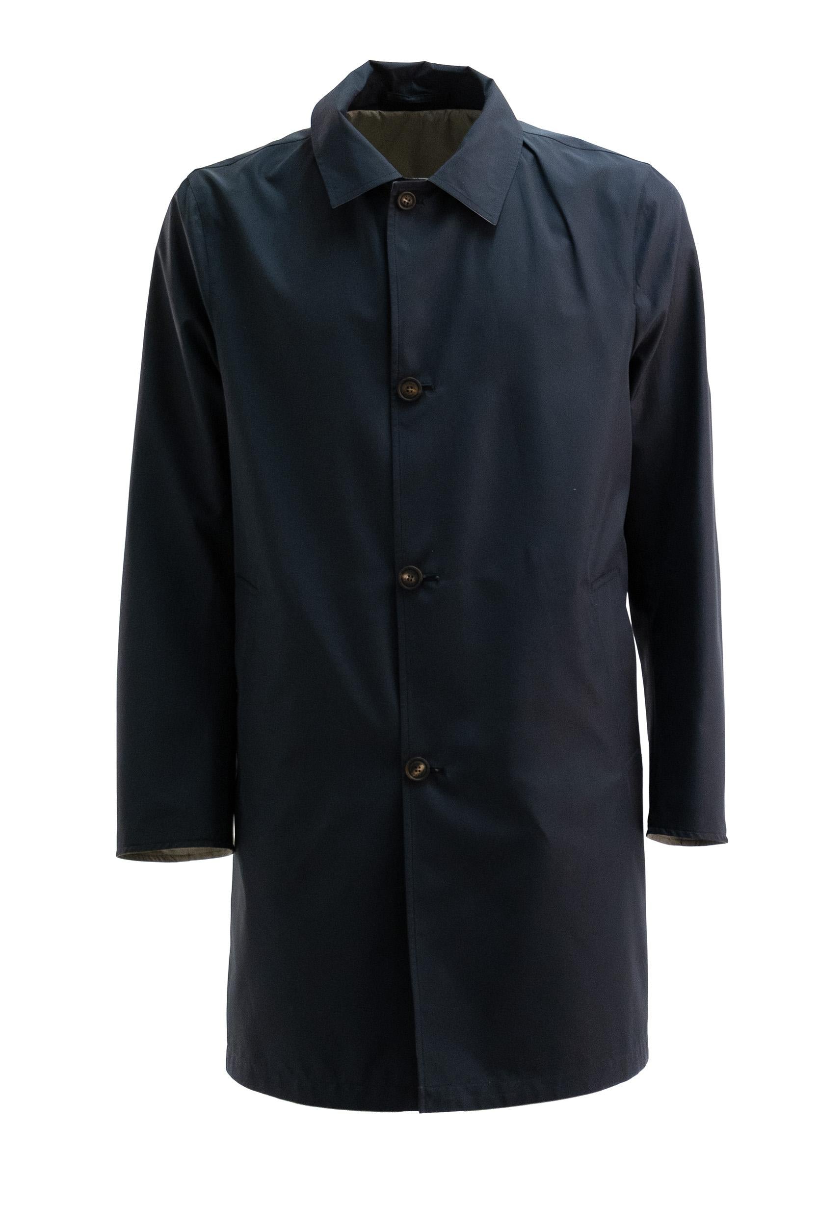 Soprabito reversibile di colore blu<BR/> WBEN W73110 NAVY KIred