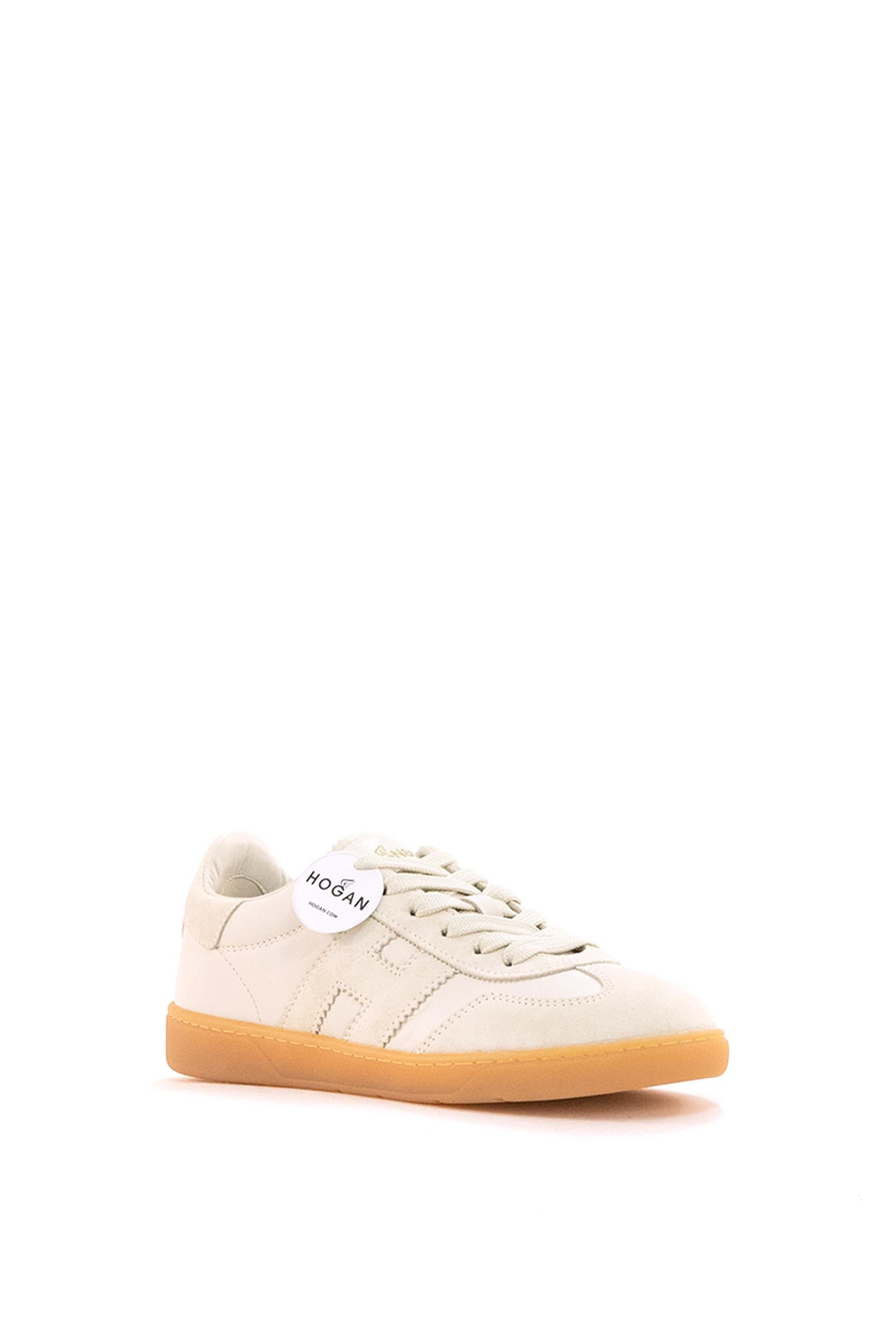 Sneakers Hogan Cool in pelle e suede color avorio<BR/> HXW6470FB60N91 B013 HOGAN