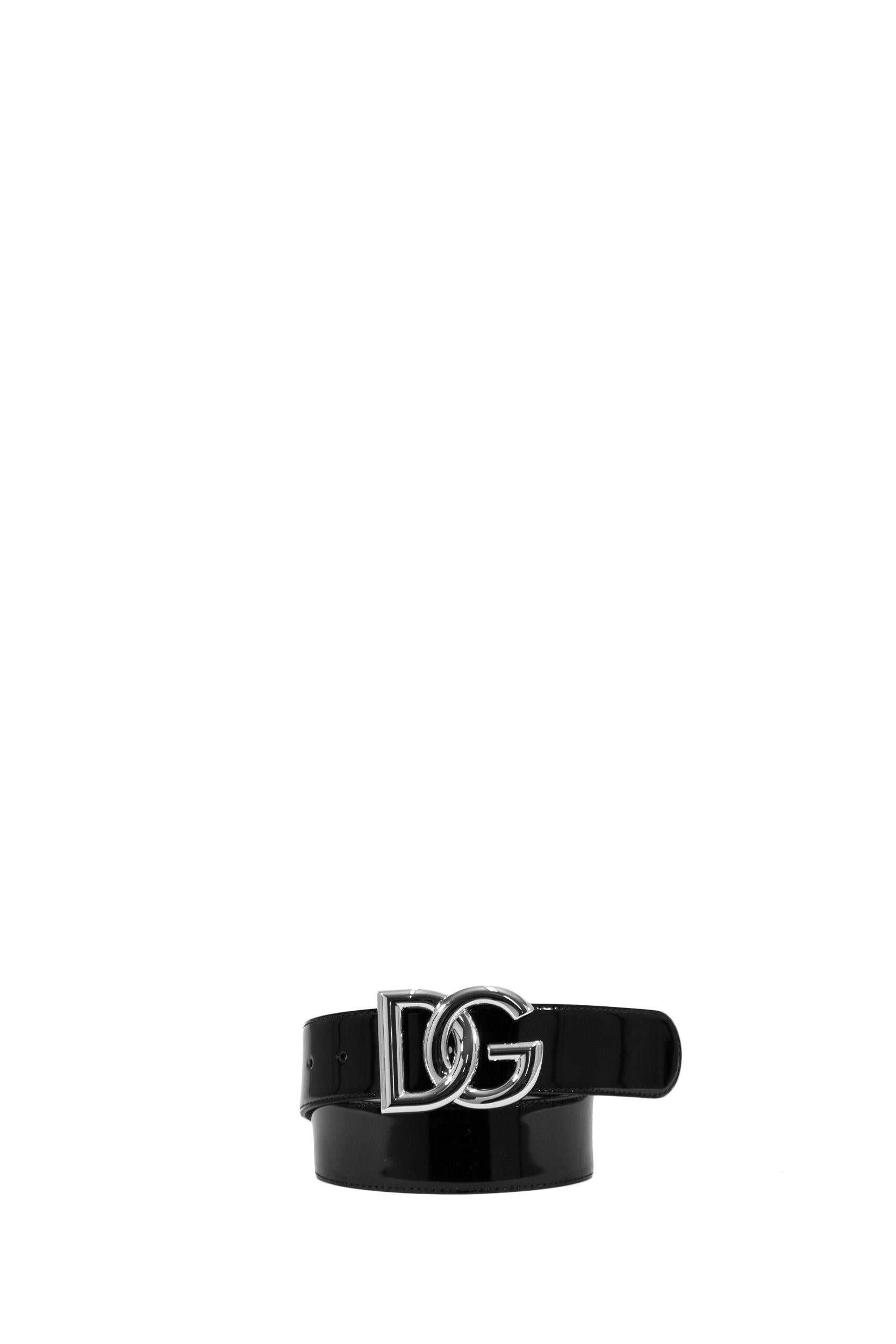 Cintura nera con logo <BR/> BE1446 AI413 80999 DOLCE & GABBANA