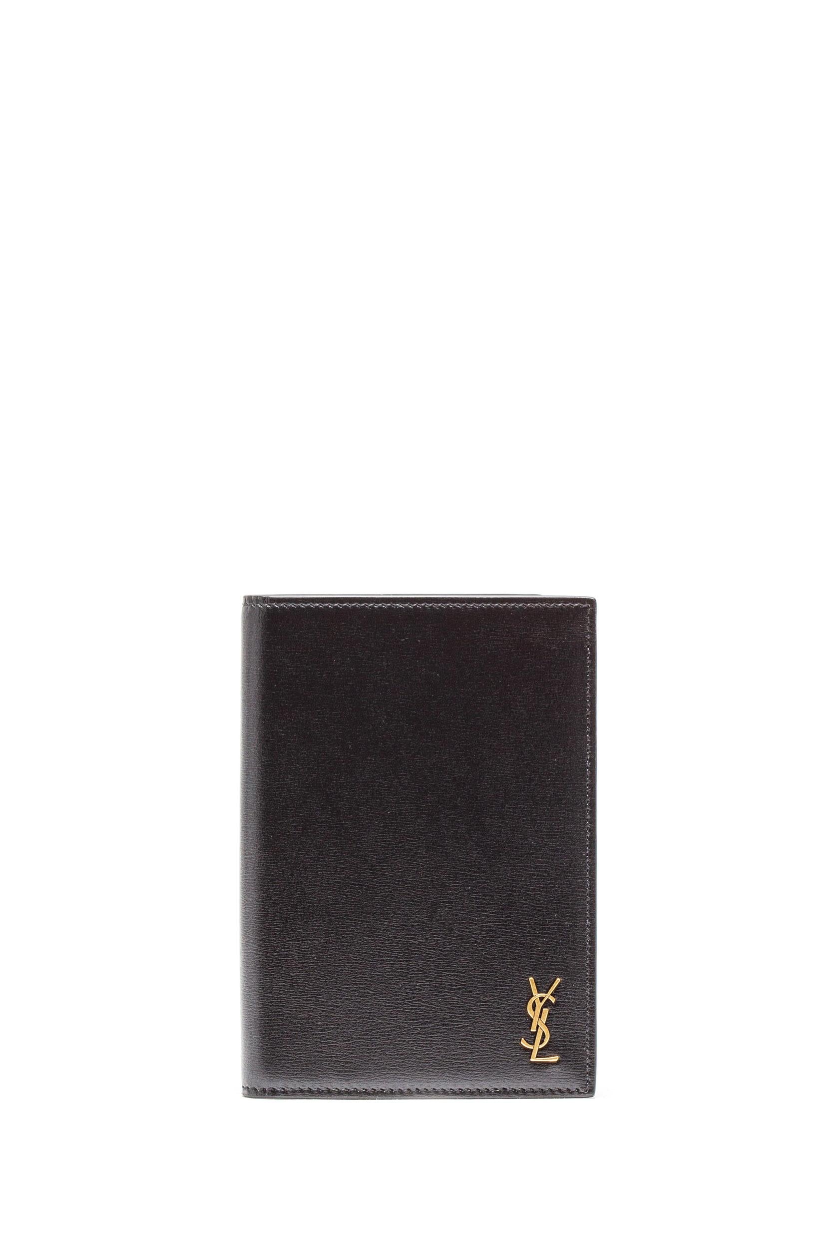 Porta Carte di Credito Monogram Piccolo in Pelle Opaca<BR/> 607659 02G0W 1000 SAINT LAURENT