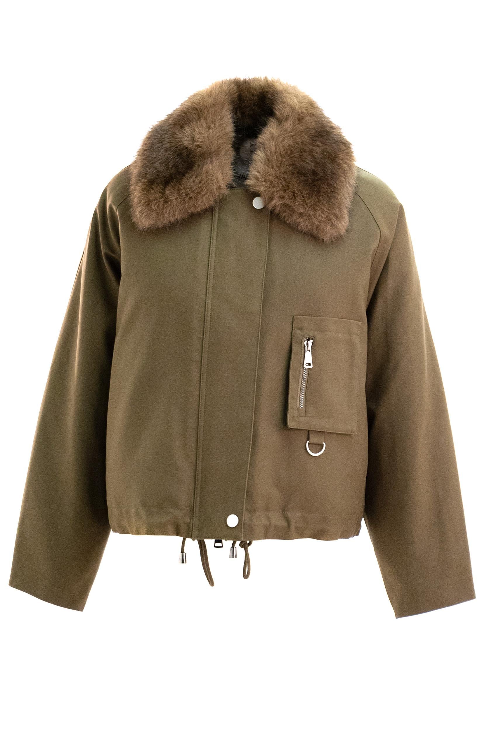 Parka<BR/> K5104 ECO MINK MILITARY VALENTINI 1972