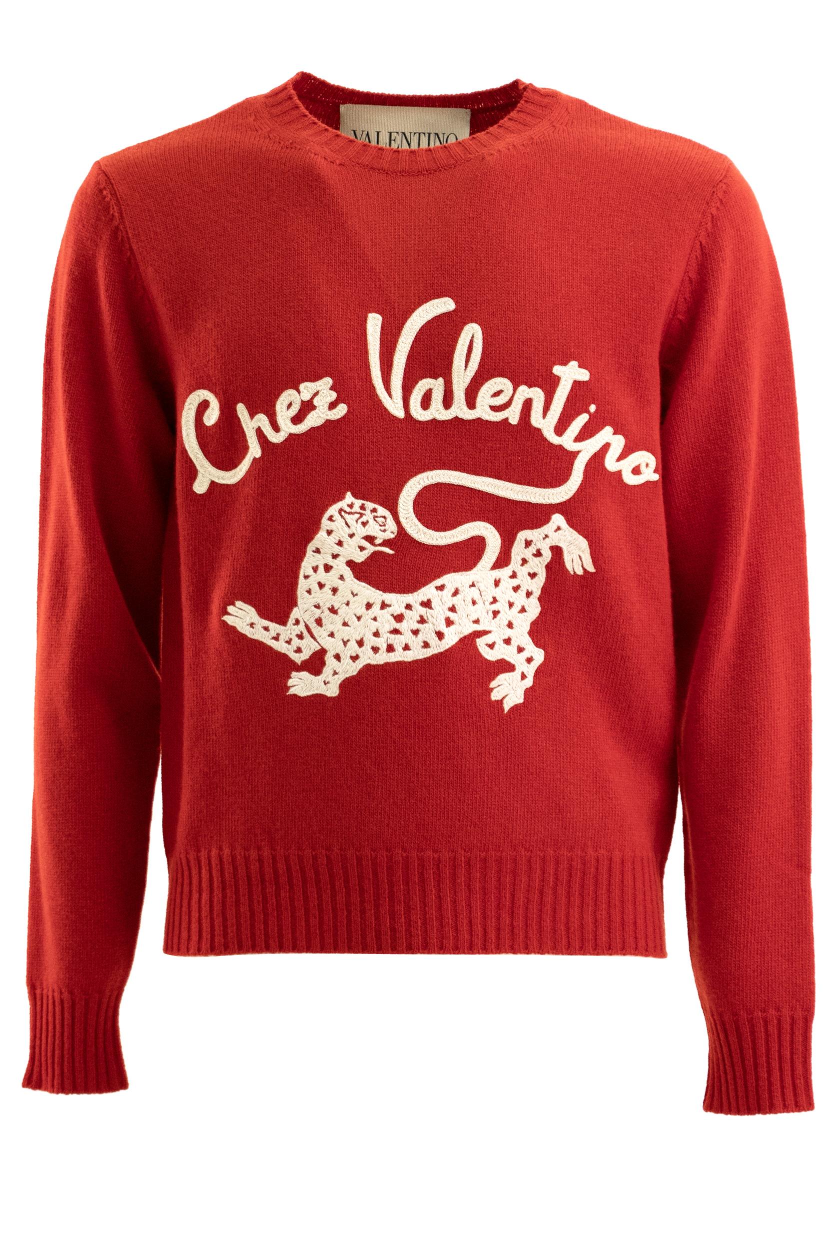 Maglia in Lana con Ricami<BR/> 8V3KC37ABBN 157 VALENTINO GARAVANI