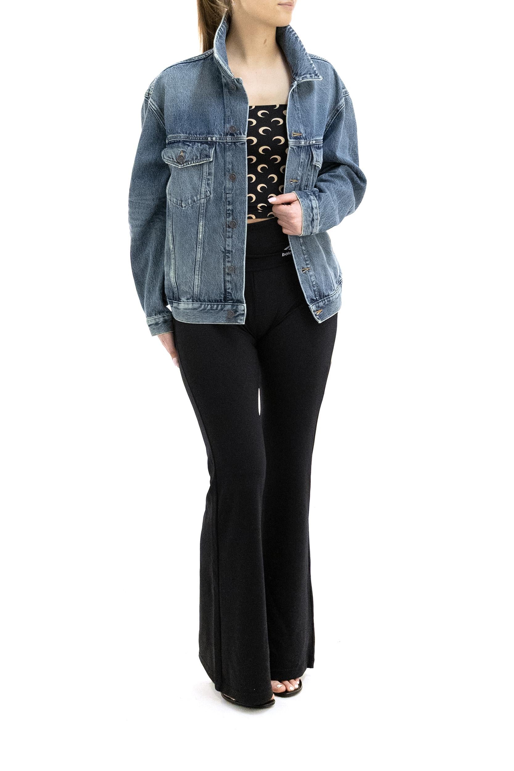 Giacca in denim di cotone di colore blu vintage <BR/> 872149 TUW58 4129 BALENCIAGA