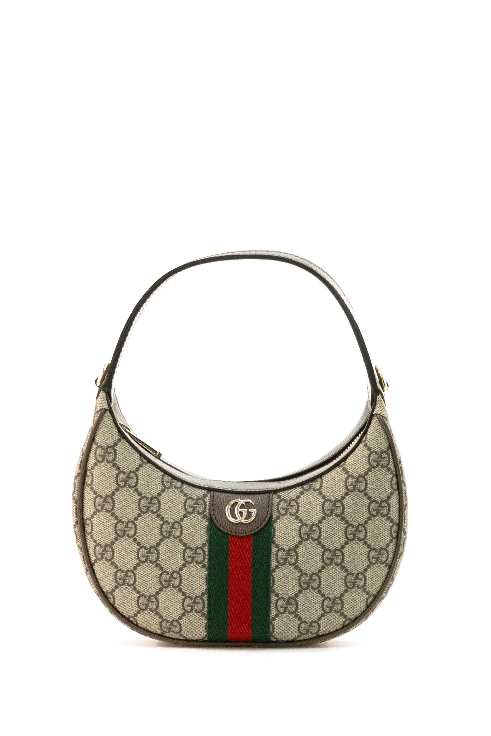 Borsa Ophidia in tessuto GG beige e marrone scuro<BR/> 838463 FAE0P 9746 GUCCI