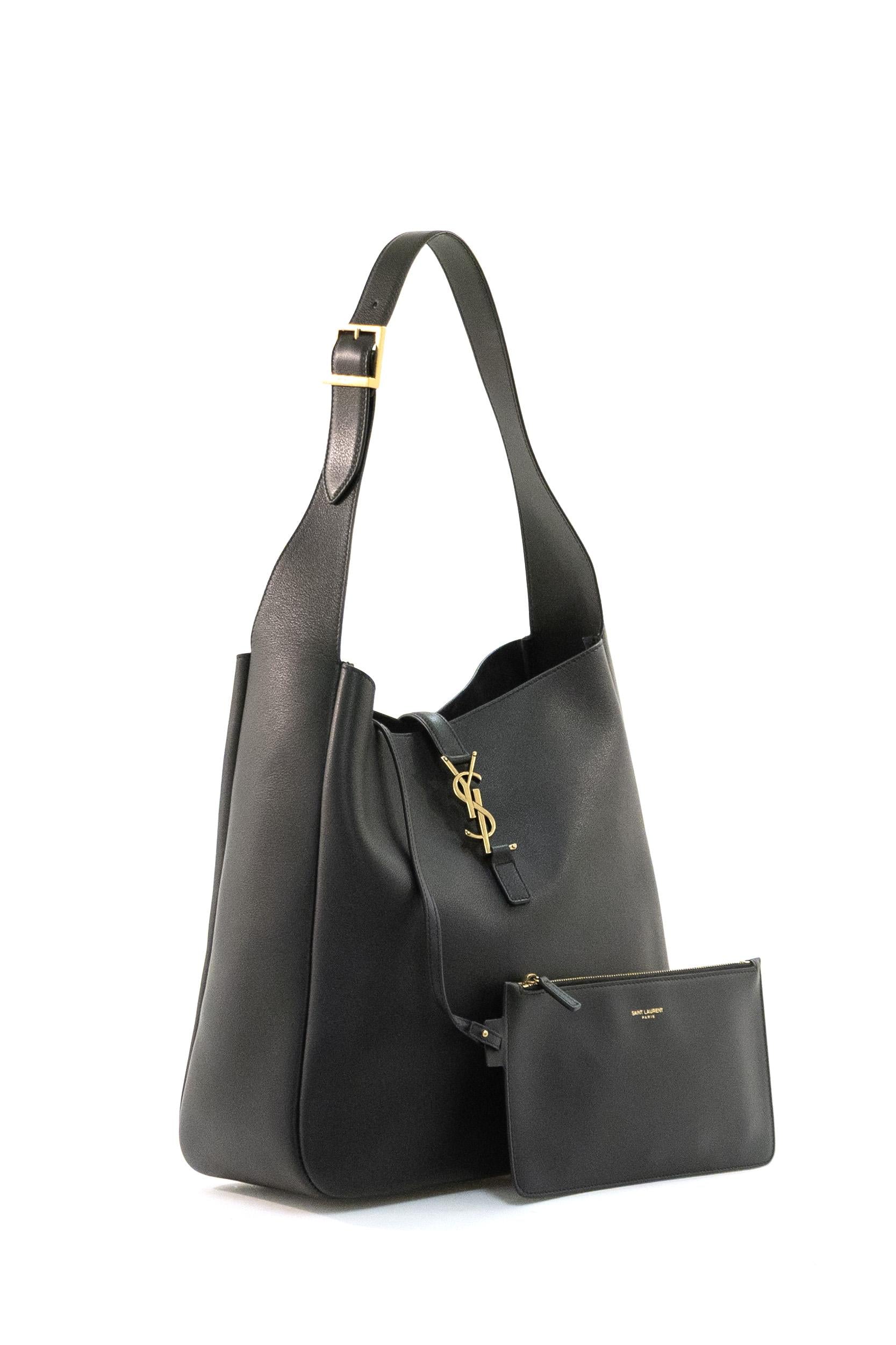 Borsa Le 5 à 7 Grande in Pelle Martellata<BR/> 850545 AAAUQ 1000 SAINT LAURENT