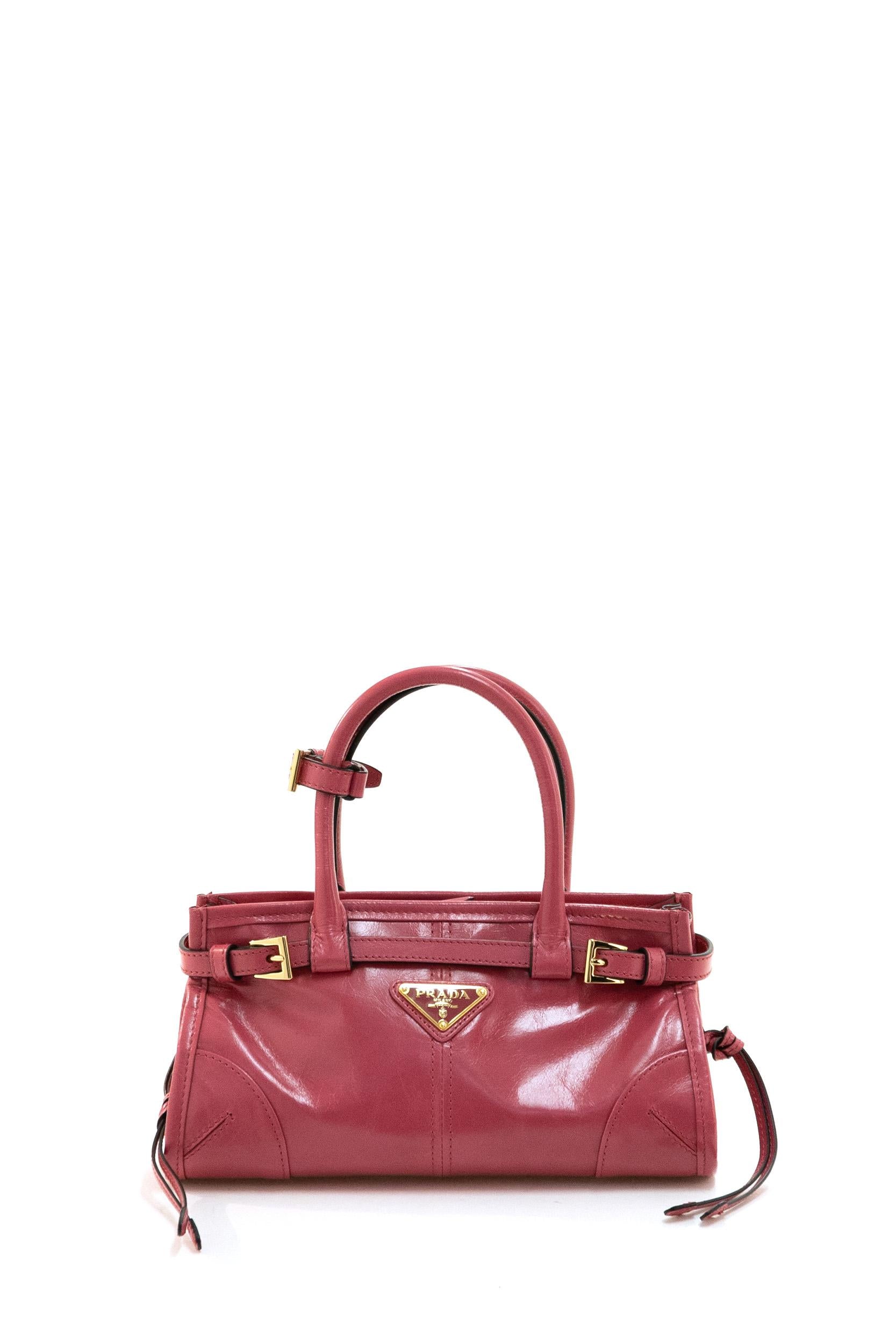 Borsa Prada Bonnie mini in pelle di colore rosa<BR/> 1BA486 2CYR F04ZV PRADA