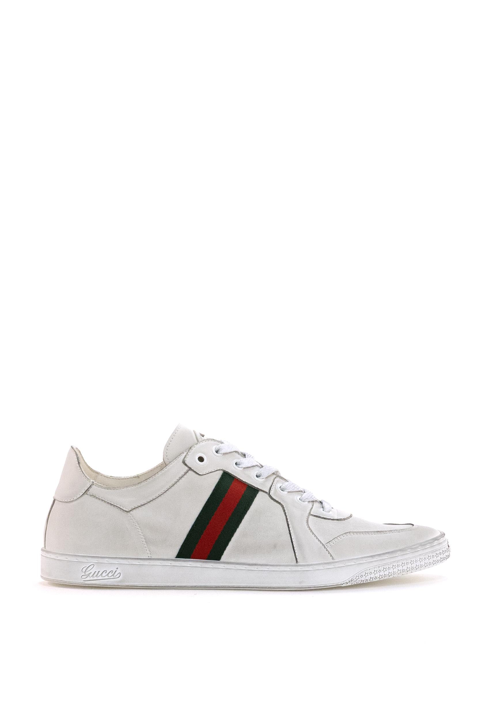 Sneaker Bassa in Pelle Stretch<BR/> 864140 AAGFF 9099 GUCCI