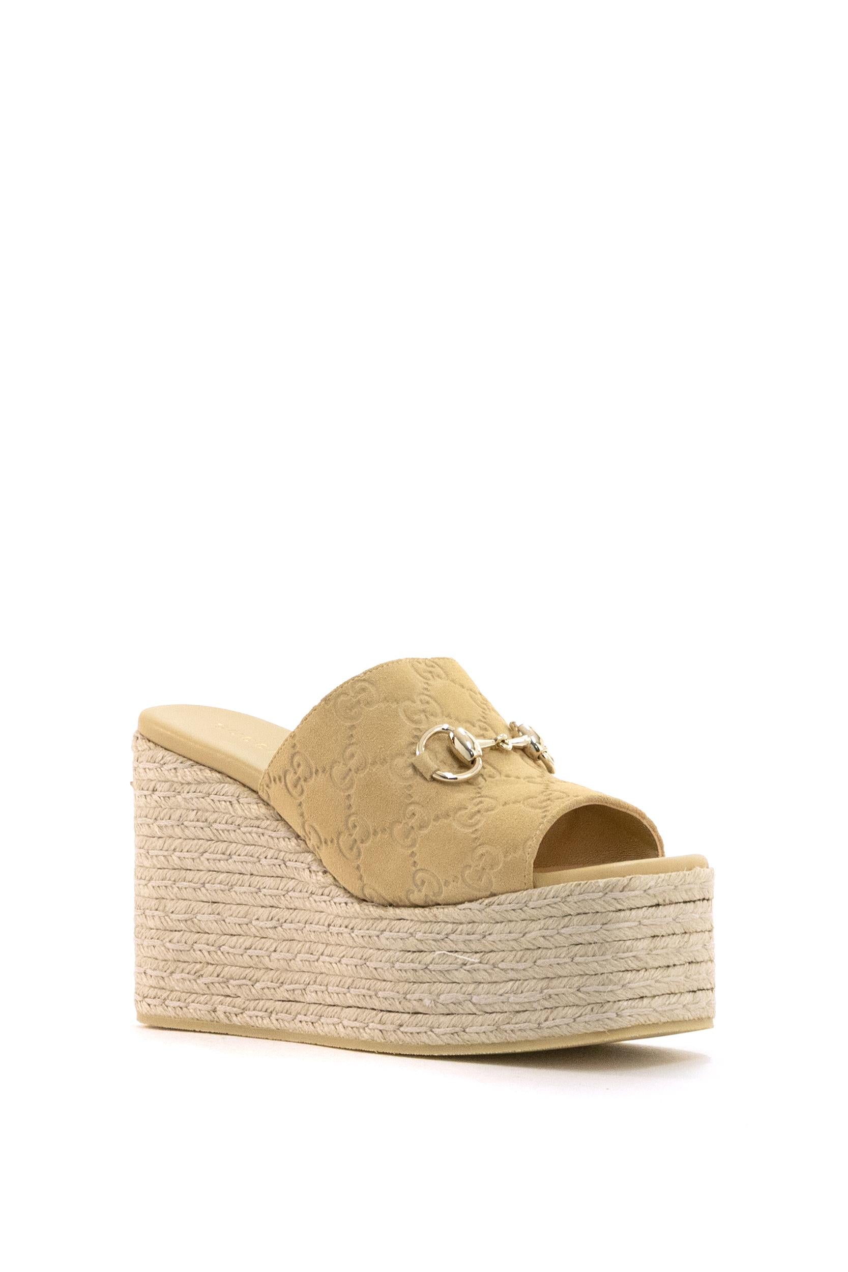 Espadrillas con Plateau e Morsetto<BR/> 855052 AADWE 9702 GUCCI